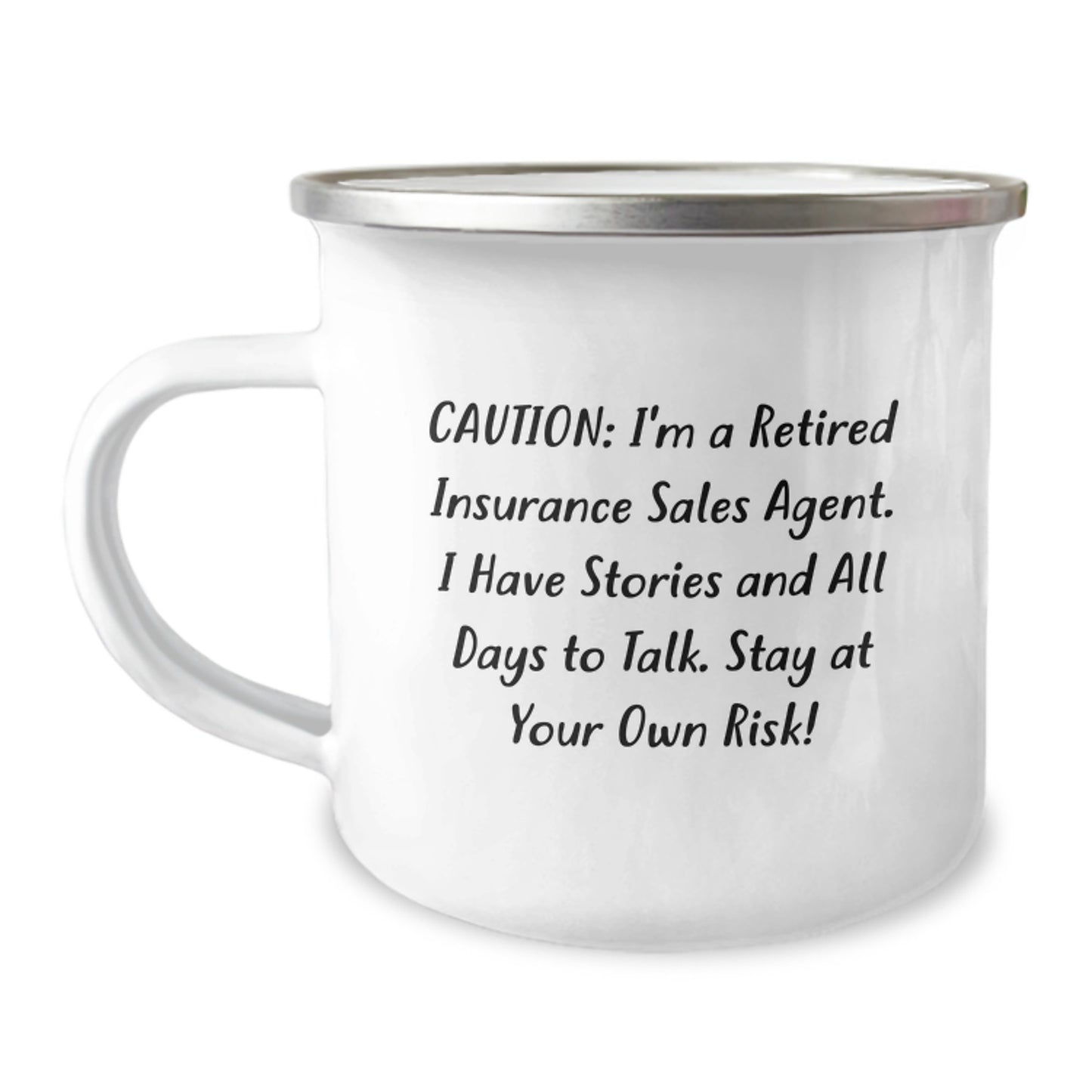 Funny Insurance Sales Agent Camping Mug Gifts from Friends - Christmas Unique Mugs for Retired Insurance Sales Agent, Humorous Quote, Men, Women, Coworkers - Image 1
