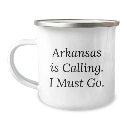 Funny Arkansas Camping Mug Gifts for Men and Women from Friends or Family - Arkansas Is Calling, I Must Go - Christmas Unique Gifts - Image 1