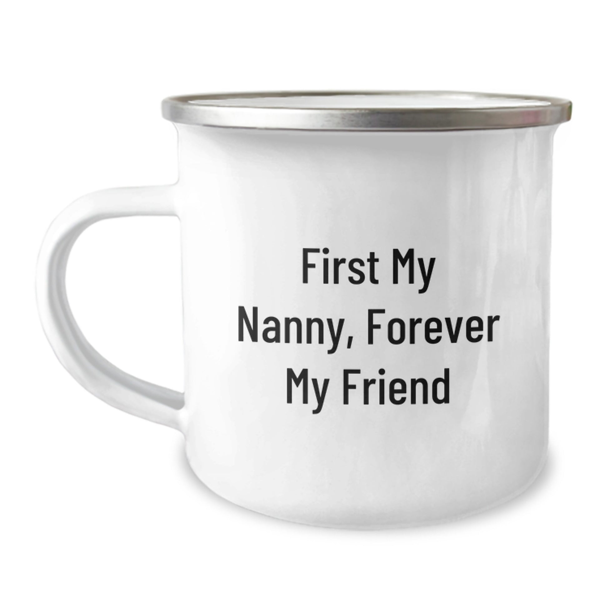Funny Nanny Gifts from Family, Nanny Camping Mug - 'First My Nanny, Forever My Friend' for Nanny Graduation Unique Gifts - Image 1