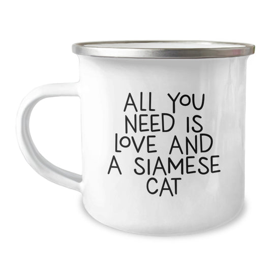 Funny Siamese Cat Lover Gifts for Friends from Men, Christmas Unique Mug for Women, Camping Coffee Mug with Inspirational Quote - Image 1