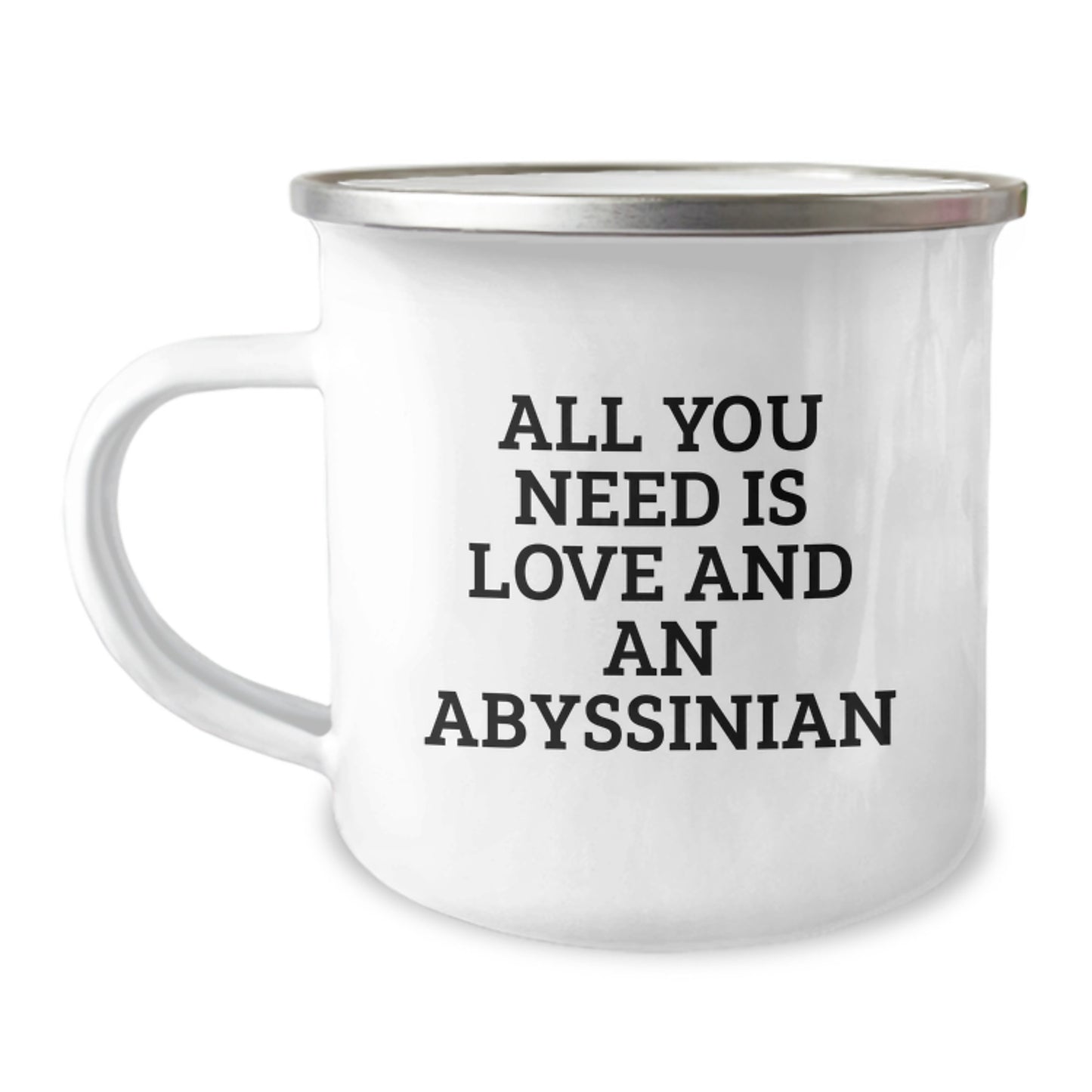 Abyssinian Cat Lover Gifts from Friends and Family - All You Need Is Love And An Abyssinian Christmas Unique Mug - Image 1