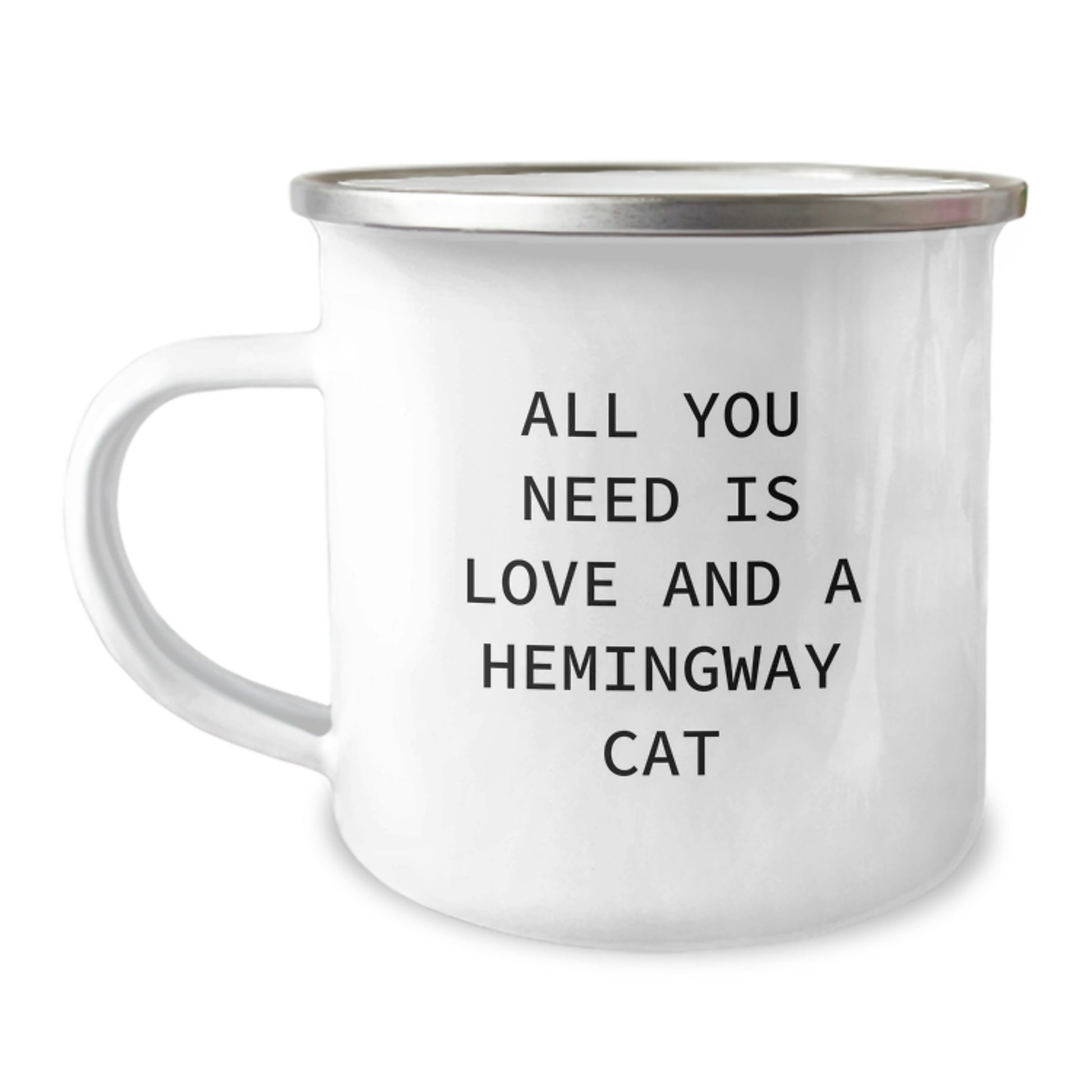 Hemingway Cat Gifts Funny Quote Camping Mug for Men, Family, and Friends, Graduation Unique Gifts from Mom, Dad, or Coworkers - Image 1