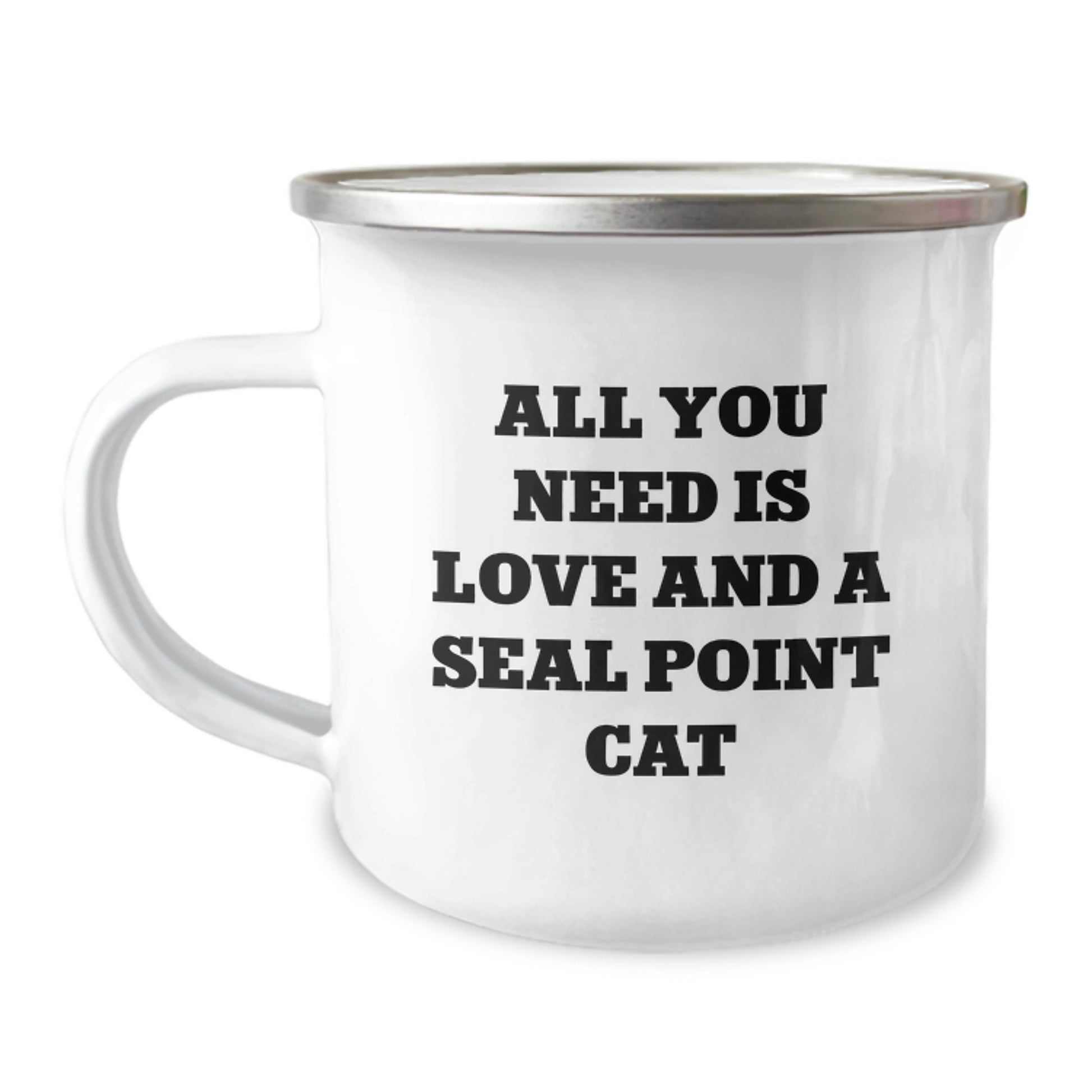 Seal Point Cat Lovers Gifts from Family Friends for Graduation Unique Seal Point Cat Camping Mugs - All You Need Is Love And A - Image 1
