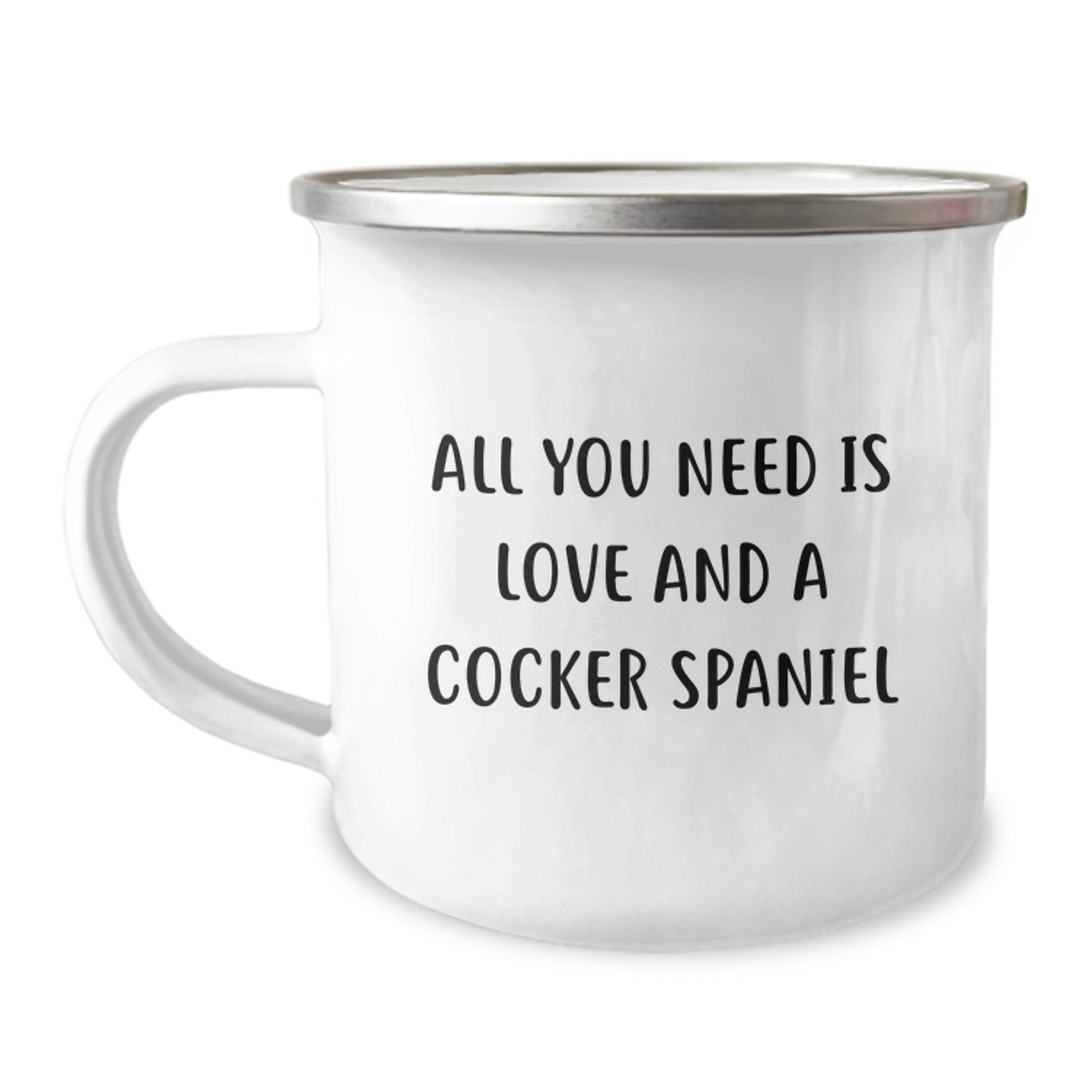 Cocker Spaniel Dog Lover's Christmas Camping Mug Gifts from Family Friends with Inspirational 'All You Need Is Love And A Cocker Spaniel' Quote for Men Women - Image 1