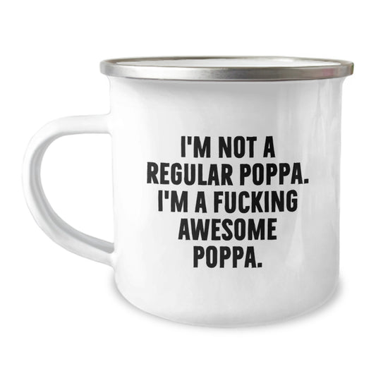 Funny Poppa Gifts for Men, Christmas Unique Poppa Mugs from Dad, Inspirational Poppa Camping Mug - Image 1