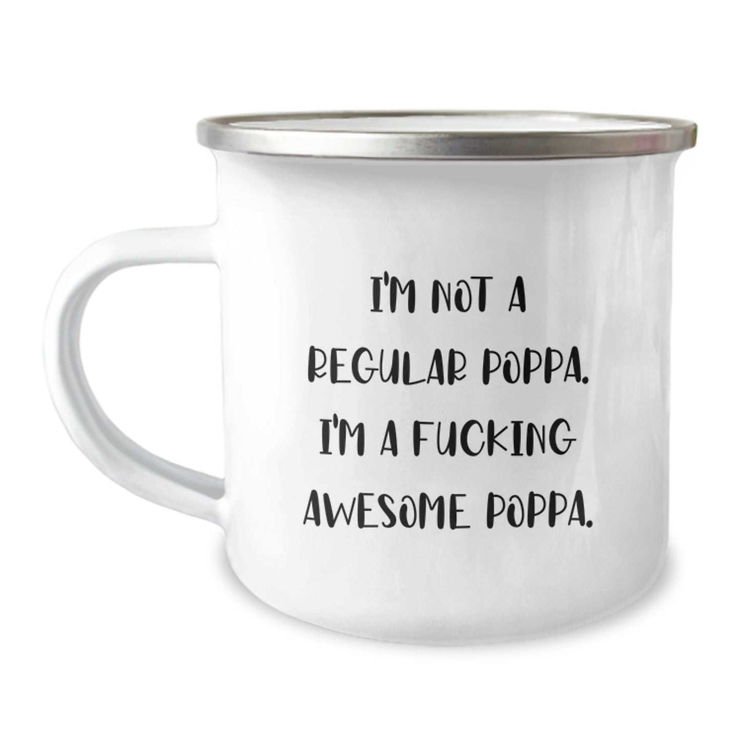 Funny Poppa Gifts, Camping Mug for Awesome Dad, 'I'm Not A Regular Poppa' Unique Christmas Unique Gifts for Family, Men, Women from Friends, Coworkers - Image 1