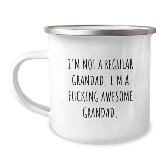 Funny Grandad Gifts for Men - I'm A F--king Awesome Grandad Camping Mug, Unique Christmas Memorable Presents for Grandad from Family - Image 1