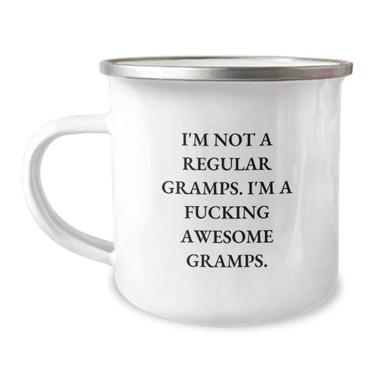 Funny Gramps Gifts for Men Camping Mugs - Unique Christmas Unique Gifts from Family and Friends - I'm Not A Regular Gramps - Image 1