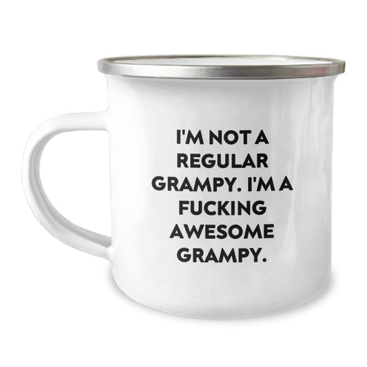 Funny Grampy Camping Mug Gifts for Christmas from Men to Men, Unique Camping Mug for Grampy, Awesome Grampy Quote - Image 1