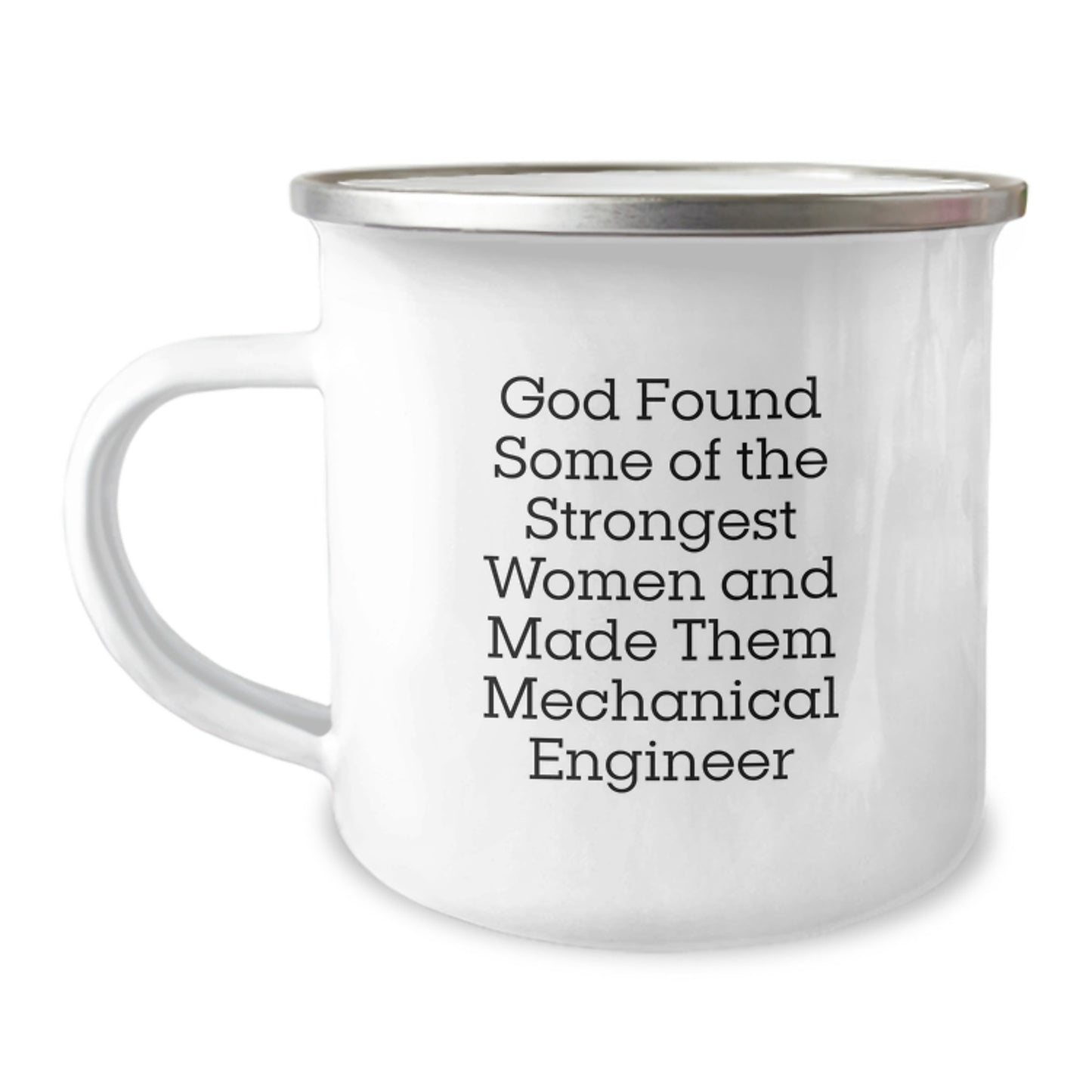 Funny Mechanical Engineer Gifts for Men - God Found Some Strongest Women Quote Christmas Unique Mugs for Engineers Friends - Image 1