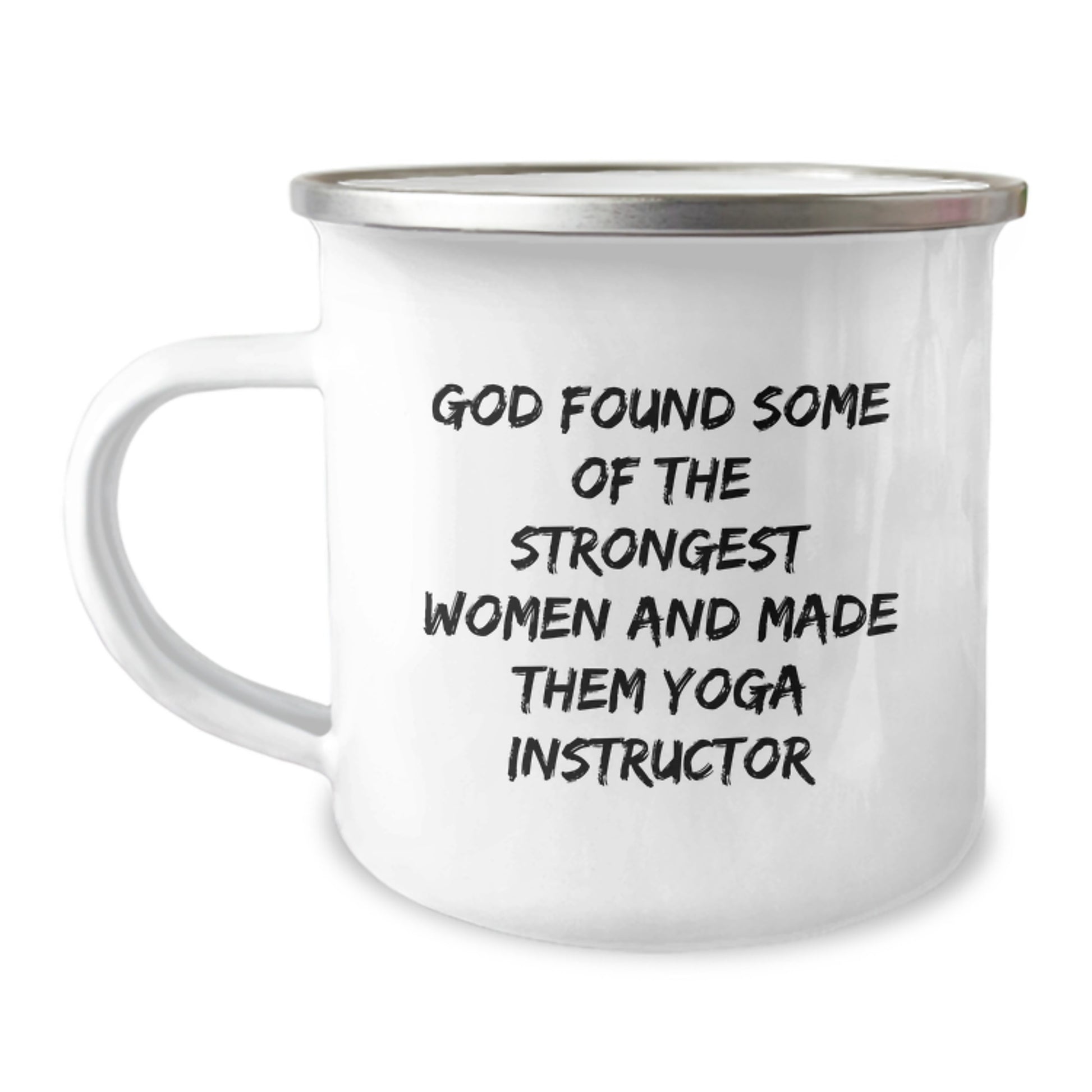 Funny Yoga Instructor Gifts for Men from Family, Unique 12 oz Camping Mug for Graduation - Image 1