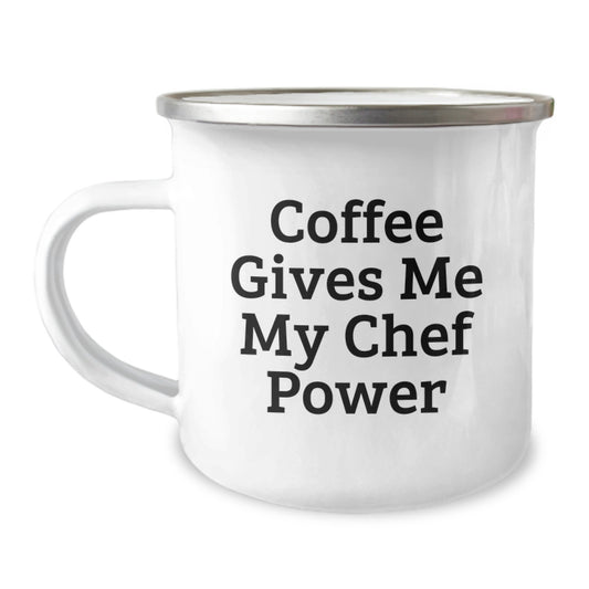 Funny Chef Gifts, Coffee Gives Me My Power Camping Mug, Unique Christmas Unique Gifts from Friends for Men - Image 1