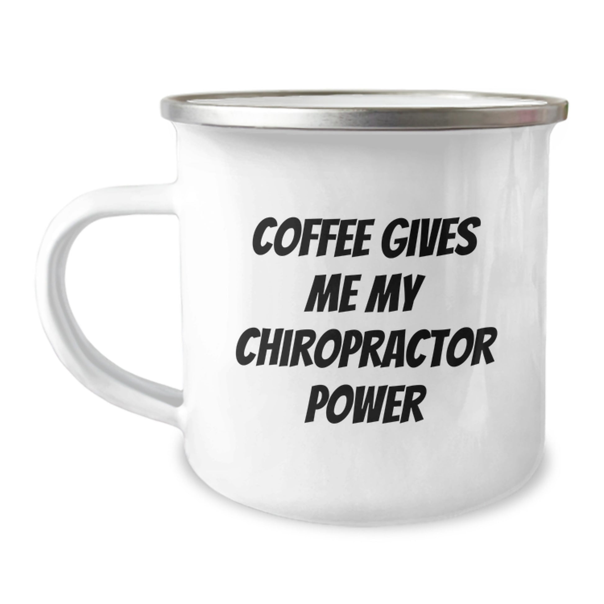 Funny Chiropractor Gifts for Him - Coffee Gives Me My Chiropractor Power Camping Mug for Chiropractor Lover, Unique Christmas Unique Gifts from Friends for Chiropractor - Image 1