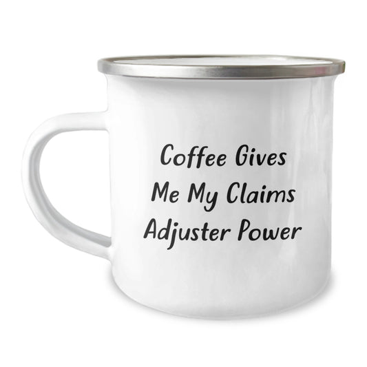 Funny Claims Adjuster Gifts for Men - 'Coffee Gives Me My Claims Adjuster Power' Christmas Unique Mugs for Coworkers - Image 1