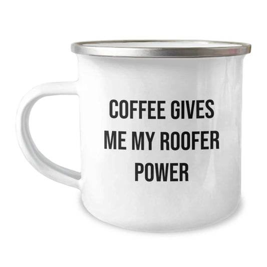 Funny Roofer Gifts from Men for Him - Coffee Gives Me My Roofer Power Christmas Unique Presents for Roofer Friends - Image 1