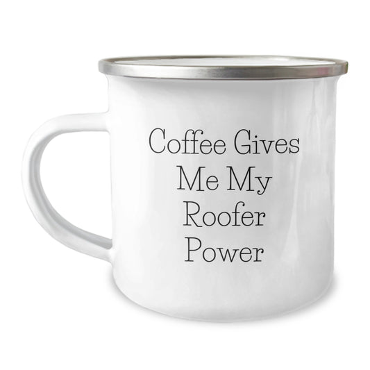 Funny Roofer Gifts for Men - Coffee Gives Me My Roofer Power Christmas Unique Mug - Image 1