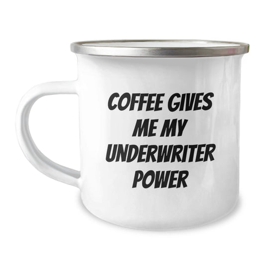 Underwriter Power Mug, Funny Quote Gifts for Underwriter Men Friends, Graduation Unique Gifts from Family - Image 1