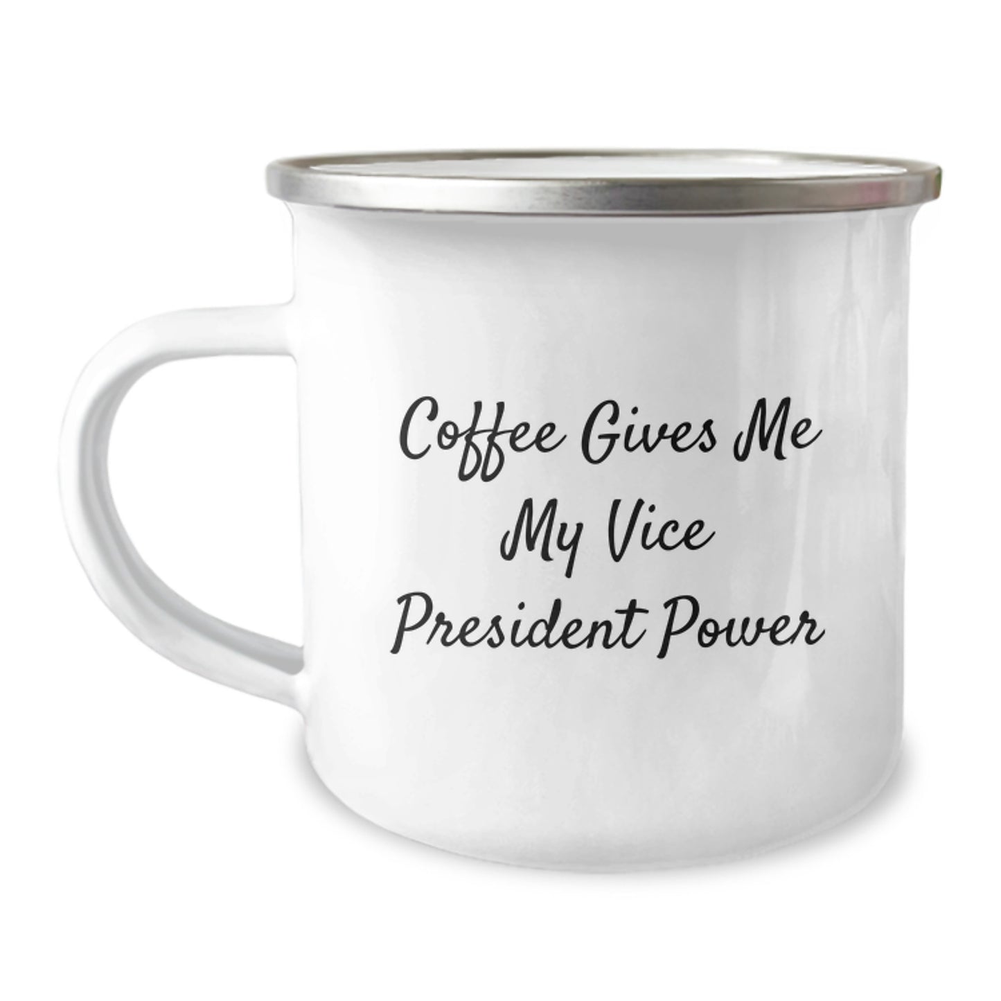 Vice President Gifts from Friends, Funny Coffee Mug for Men, 'Coffee Gives Me My Vice President Power' Graduation Unique Gifts - Image 1