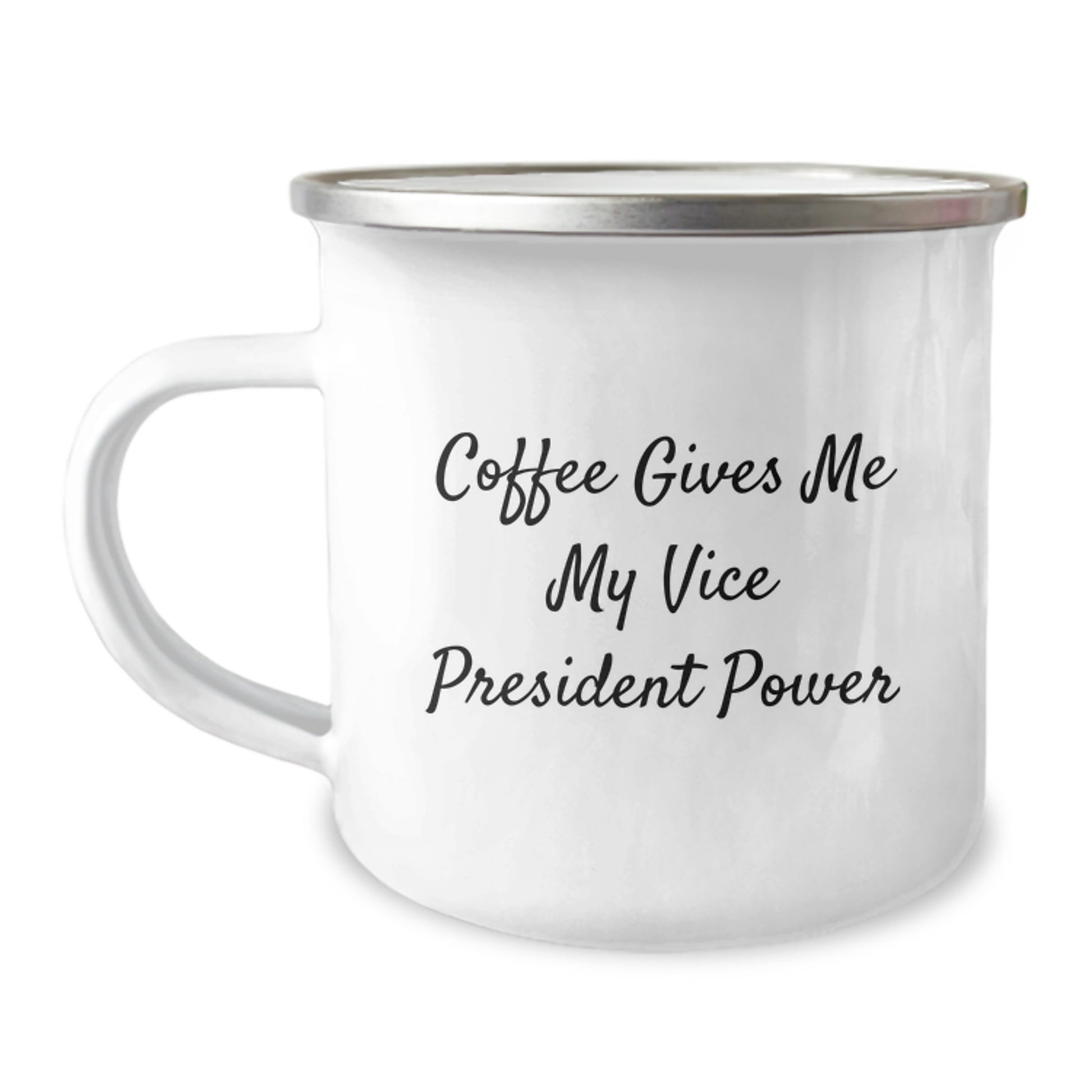 Vice President Gifts from Friends, Funny Coffee Mug for Men, 'Coffee Gives Me My Vice President Power' Graduation Unique Gifts - Image 1