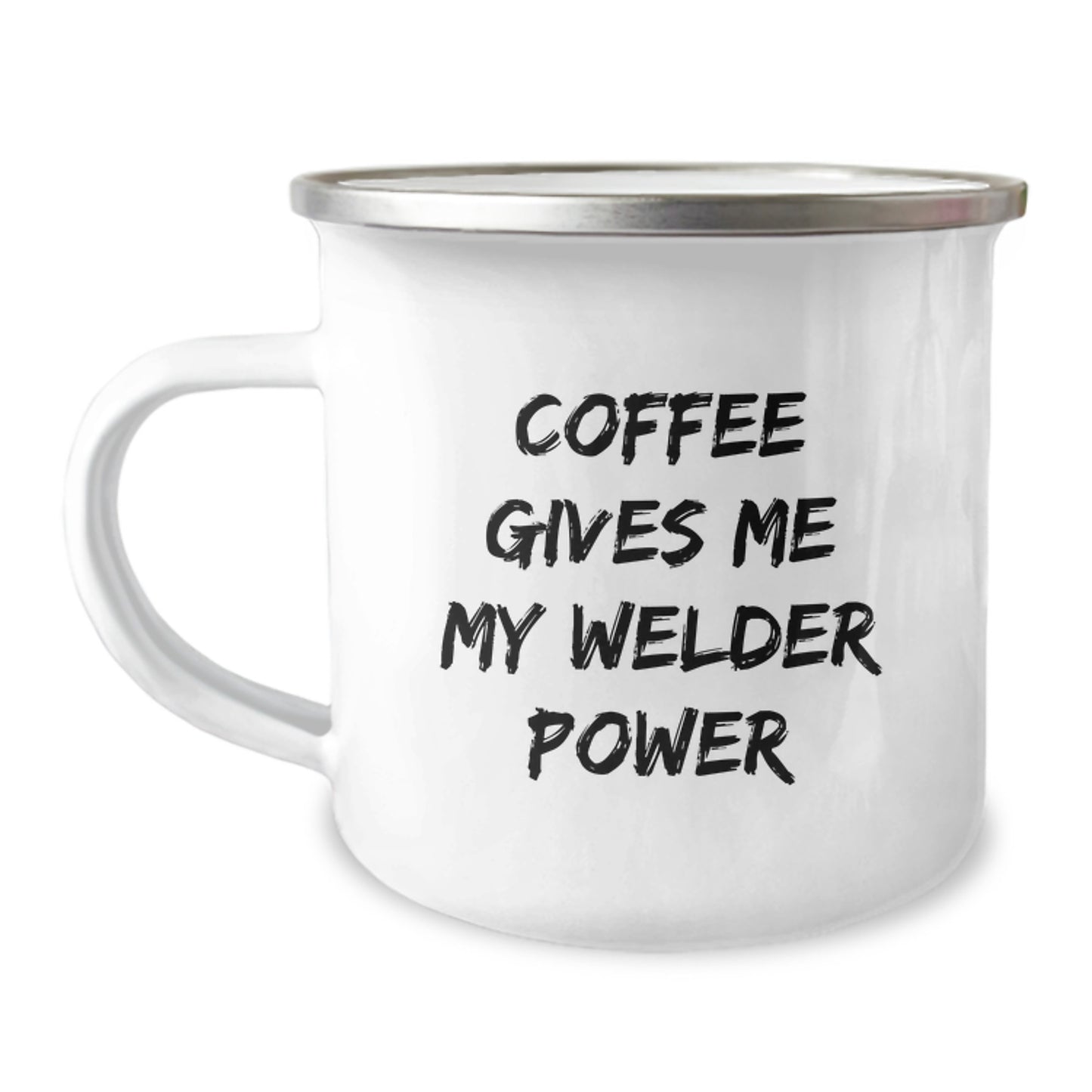 Welder Gifts from Friends for Men, 'Coffee Gives Me My Welder Power' Camping Mug, Unique Graduation Gifts - Image 1