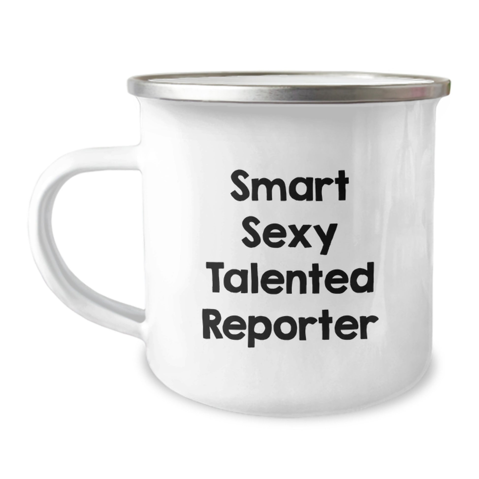 Funny Gifts for Reporter Friends - Smart Sexy Talented Reporter Camping Mug, Christmas Unique Gifts for Men, Women, Coworkers, Family from Friends - Image 1