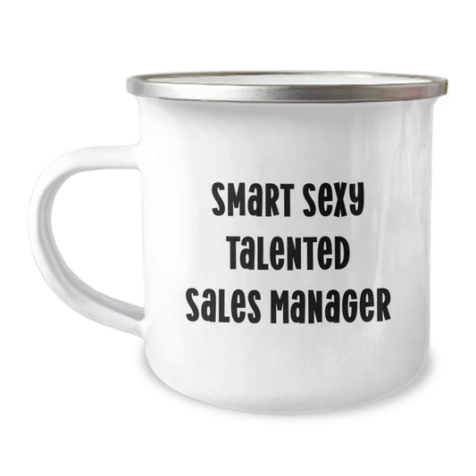 Funny Sales Manager Gifts, Christmas Unique Mugs for Men, Smart Sexy Talented Sales Manager Quote, Camping Mugs for Sales Team, Gifts from Friends - Image 1