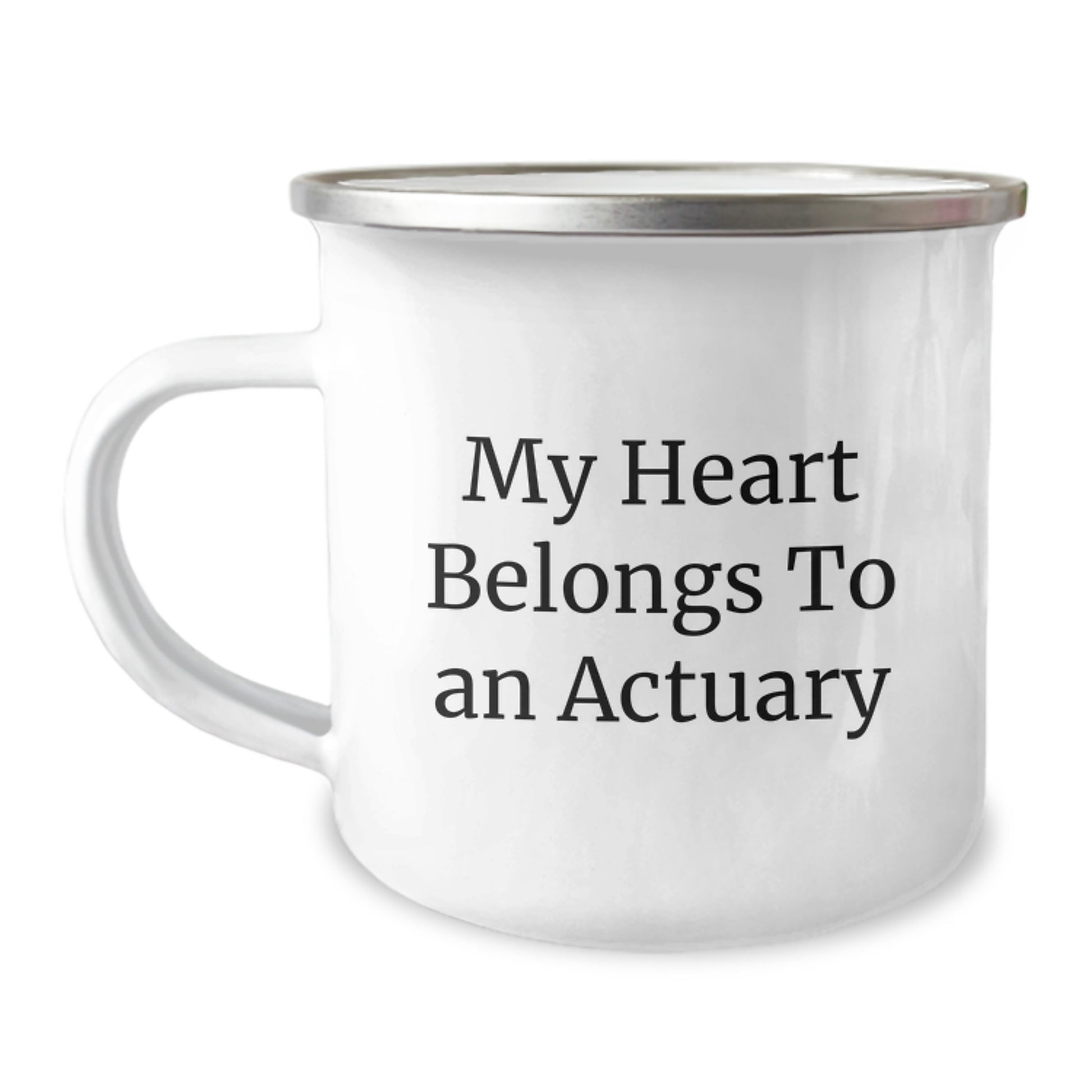 Funny Actuary Gifts for Him, Christmas Unique Mugs for Actuary Friends, My Heart Belongs To An Actuary - Image 1