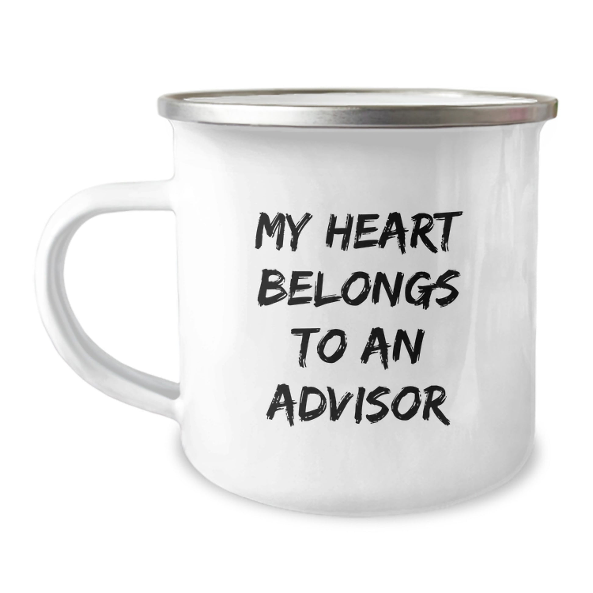 Funny Advisor Gifts - My Heart Belongs To An Advisor, Camping Mug for Advisor Enthusiasts, Unique Christmas Unique Gifts from Friends to Family - Image 1