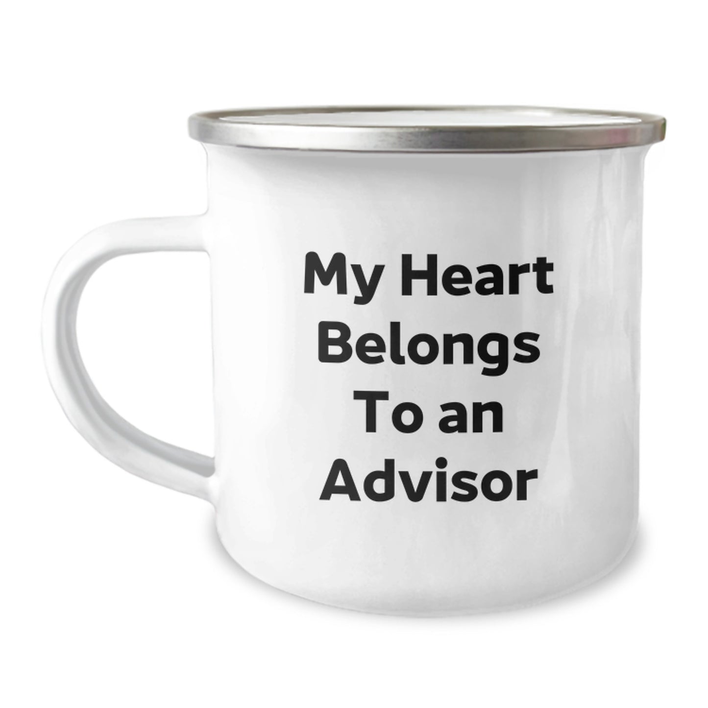 Funny Gifts from Men to Advisors, Christmas Unique Gifts for Advisors, My Heart Belongs To An Advisor Funny Camping Mug - Image 1