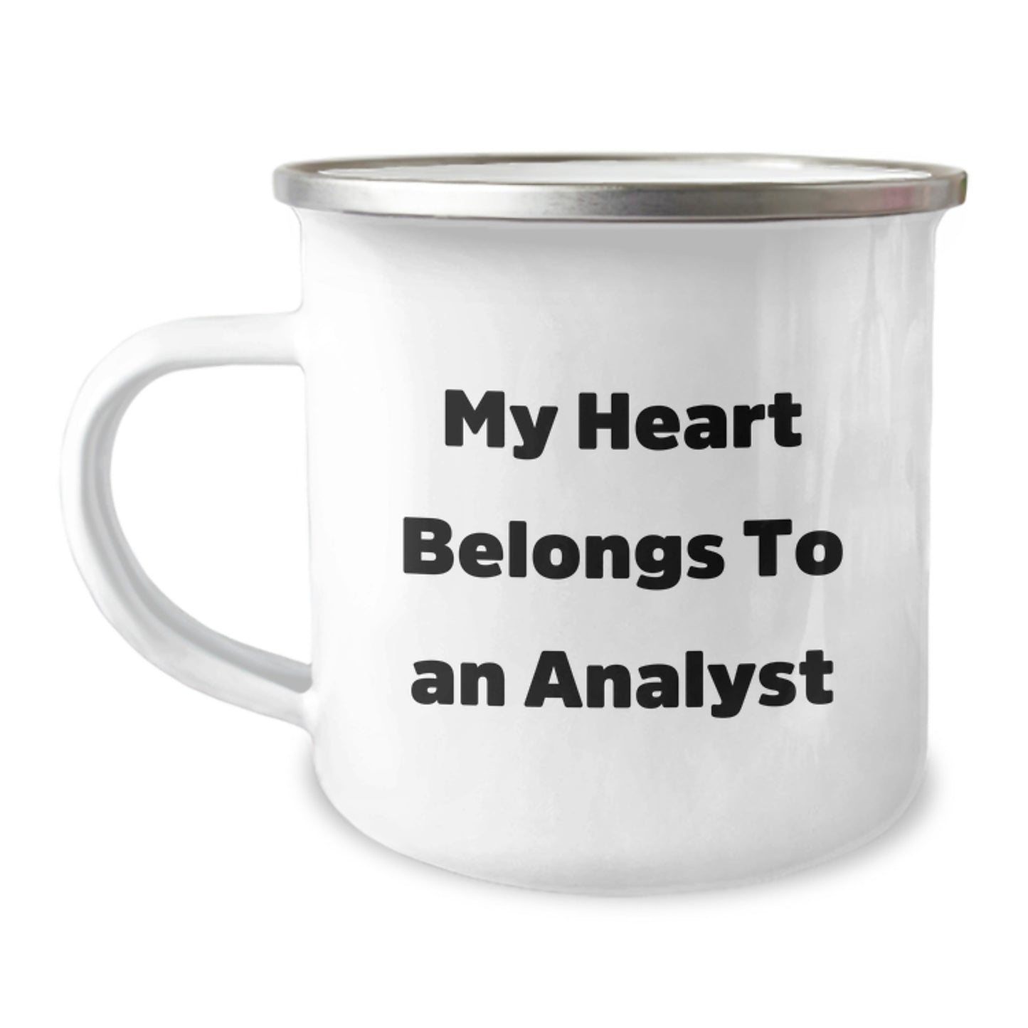 Funny Analyst Gifts for Men from Friends, Christmas Unique Mugs for Coffee Lovers, 'My Heart Belongs To An Analyst' - Image 1