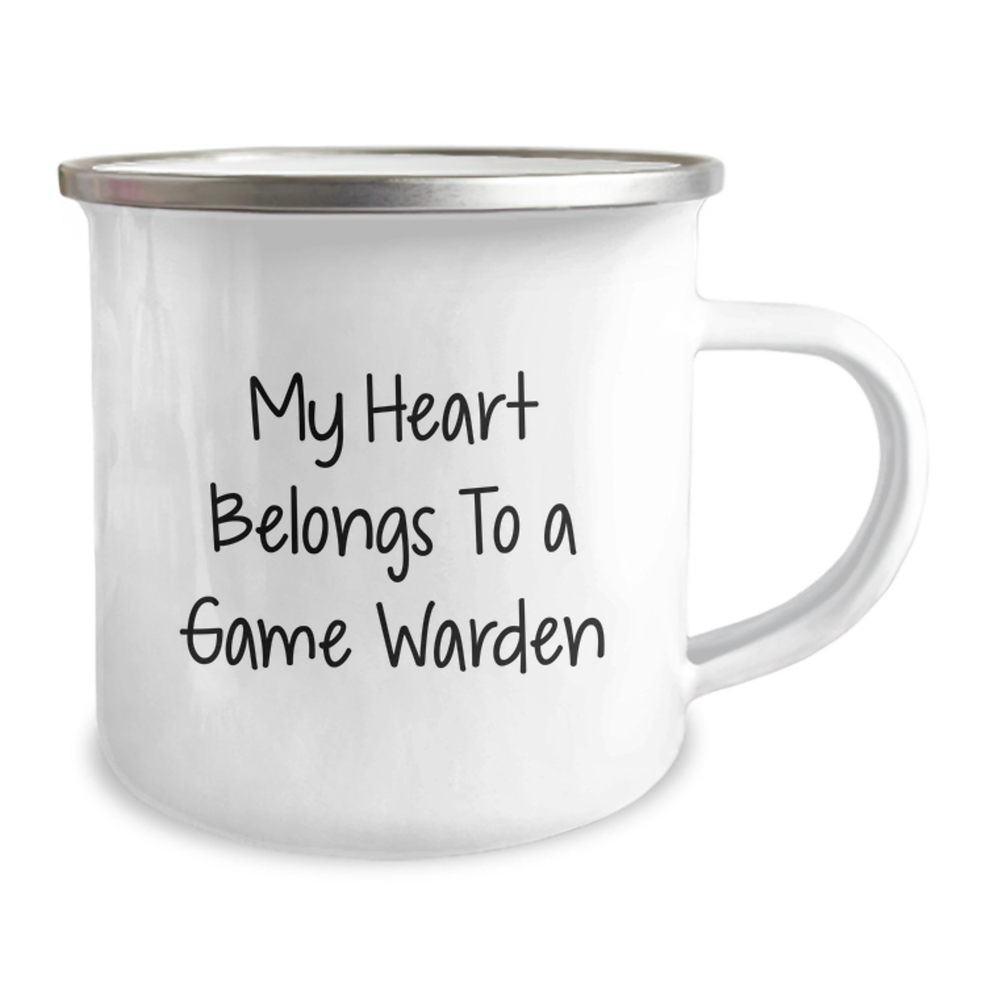 Funny Game Warden Gifts - My Heart Belongs To A Game Warden Camping Mug, Birthday Unique Gifts from Friends to Men - Gifts for Game Wardens - Image 2
