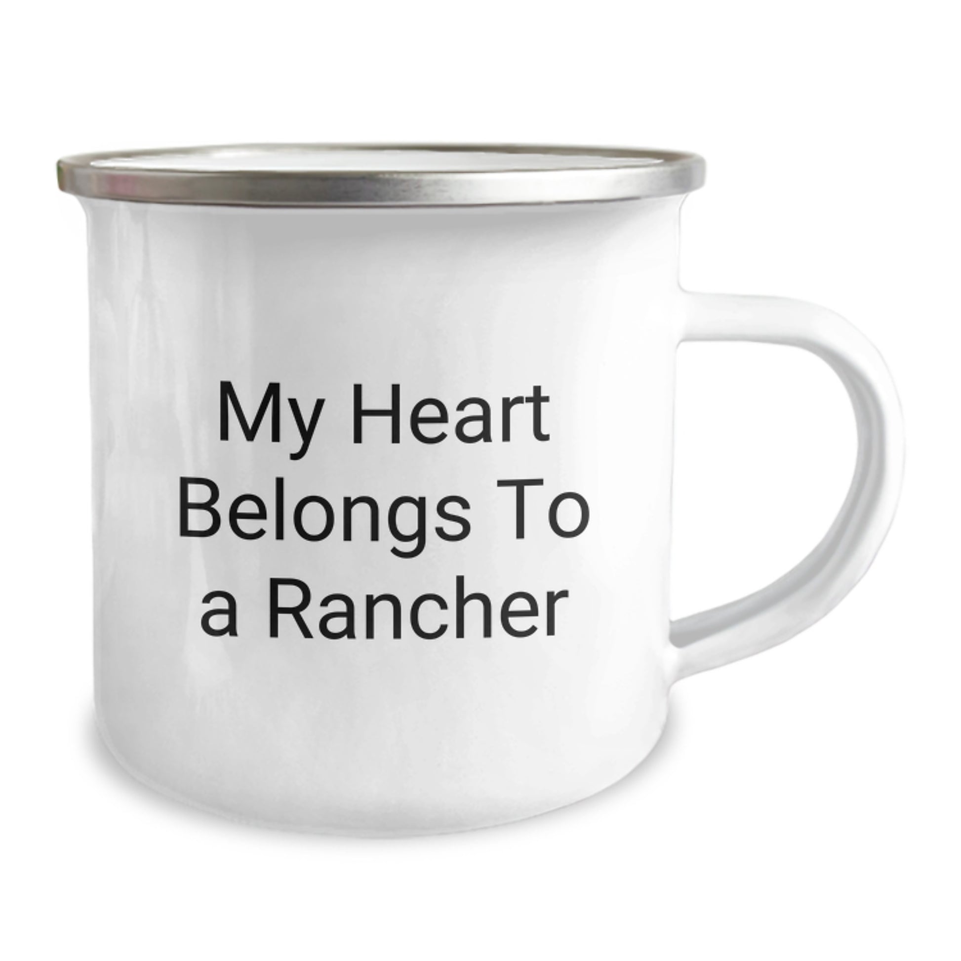 Funny Rancher Gifts - My Heart Belongs To A Rancher Inspirational Camping Mug, A Unique Gifts from Men to Women Rancher Coworkers Family for Christmas - Image 2