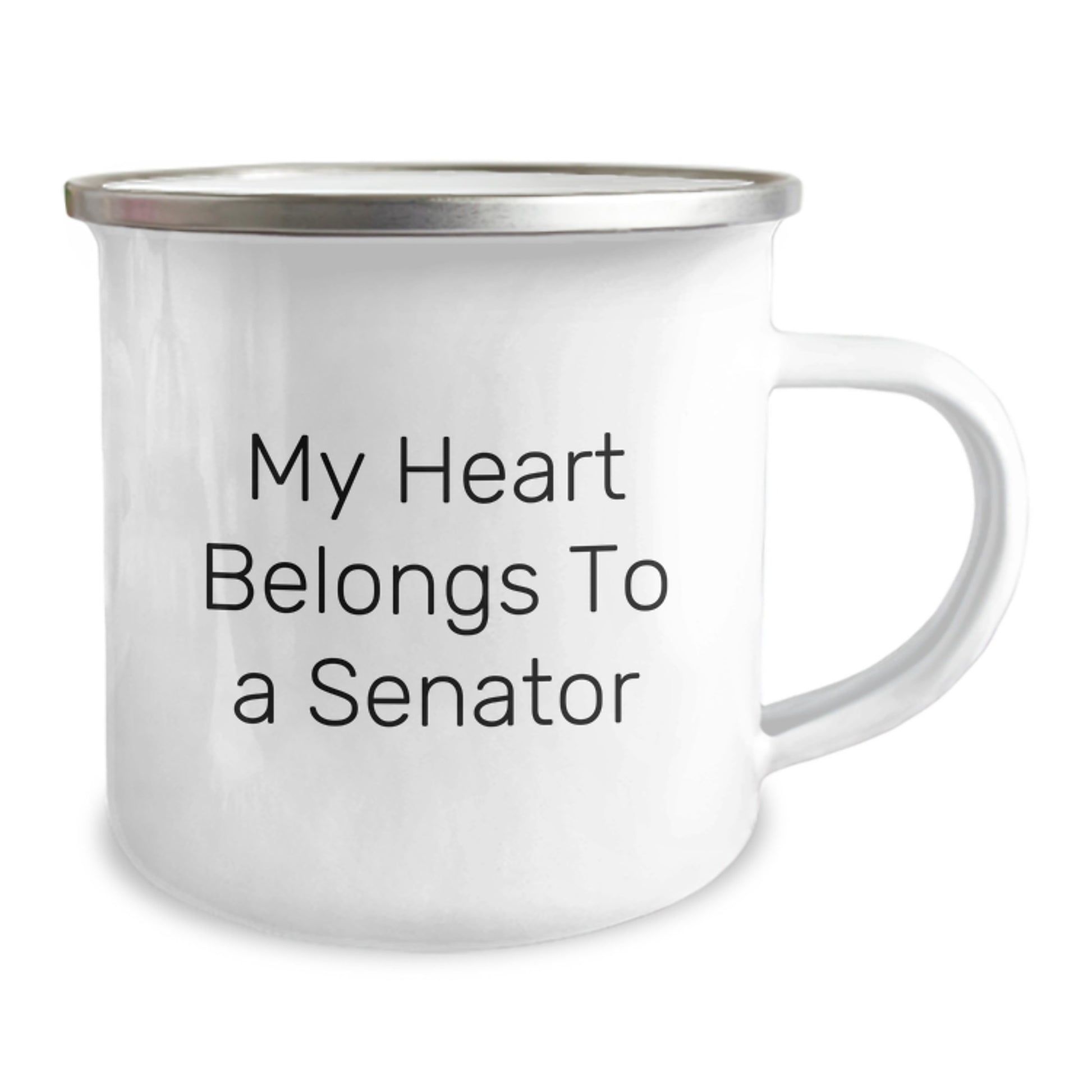 Funny Senator Christmas Unique Gifts for Friends Gifts from Men, My Heart Belongs To A Senator Inspired Senator Camping Mug for Senator - Image 2
