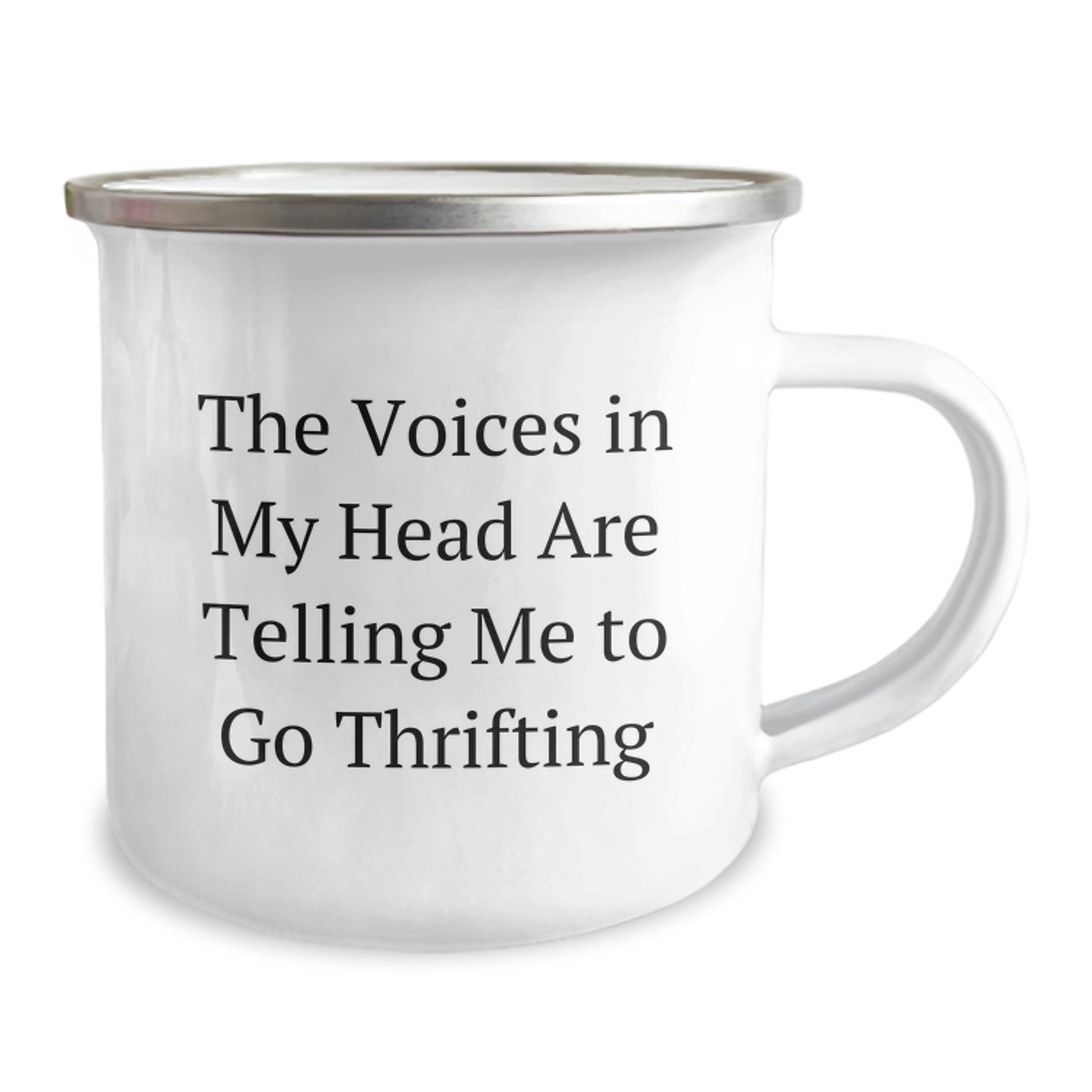 Funny Thrifting Camping Mug Gifts from Friends for Thrifting Enthusiasts, The Voices In My Head Are Telling Me To Go Thrifting, Unique Christmas Unique Gifts - Image 2