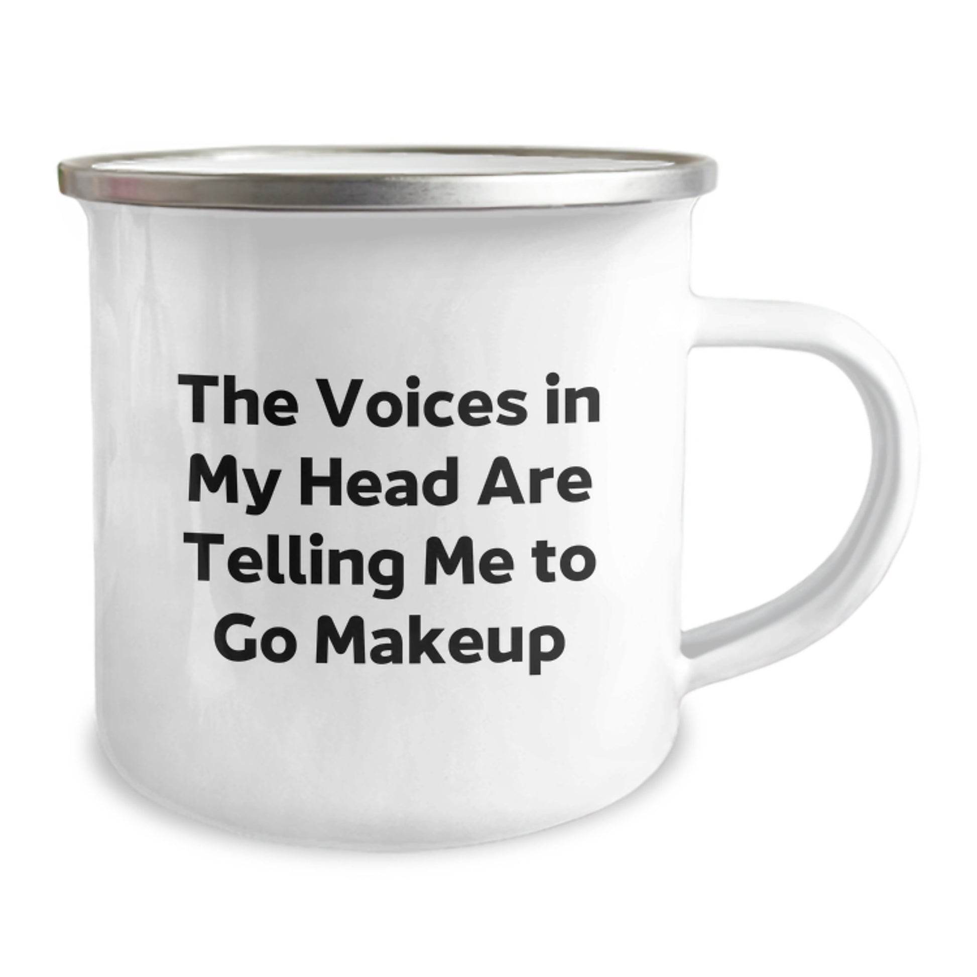 Funny Makeup Lovers Gifts from Friends to Women, Unique Christmas Mugs with The Voices In My Head Are Telling Me To Go Makeup, Perfect for Camping - Image 2