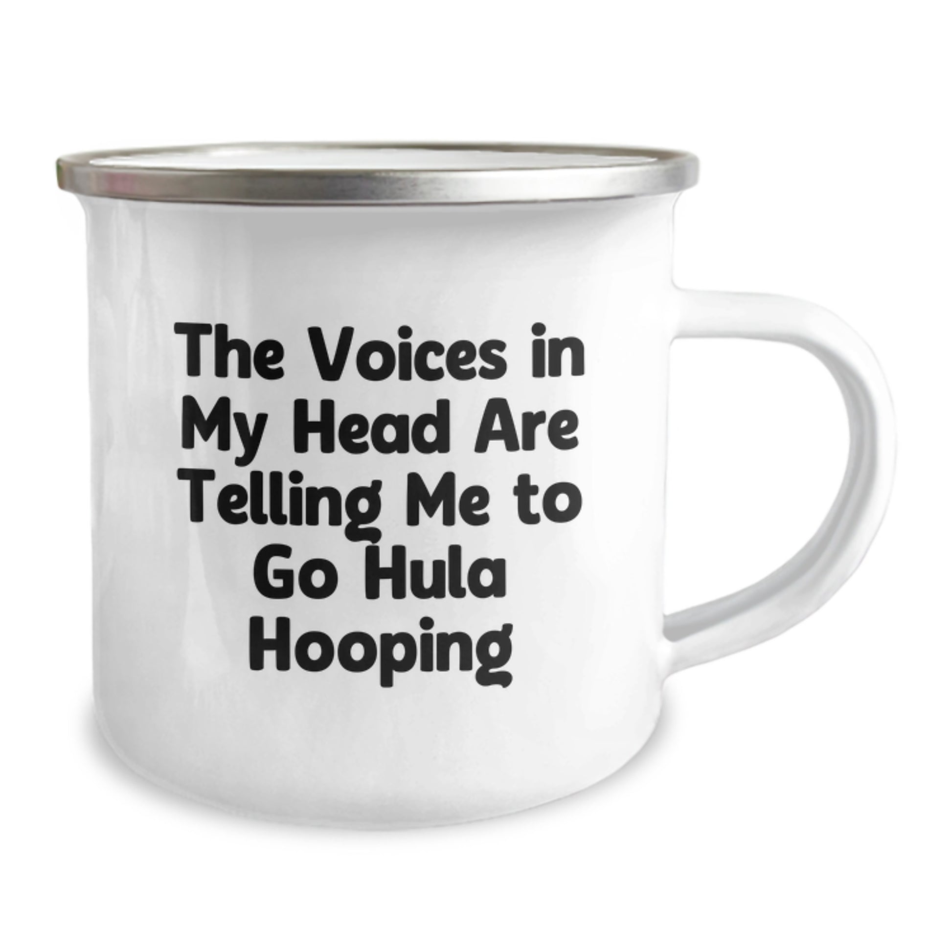 Funny Hula Hooping Christmas Unique Gifts from Friends for Hula Hooping Women - The Voices In My Head Are Telling Me To Go Hula Hooping Camping Mug - Image 2