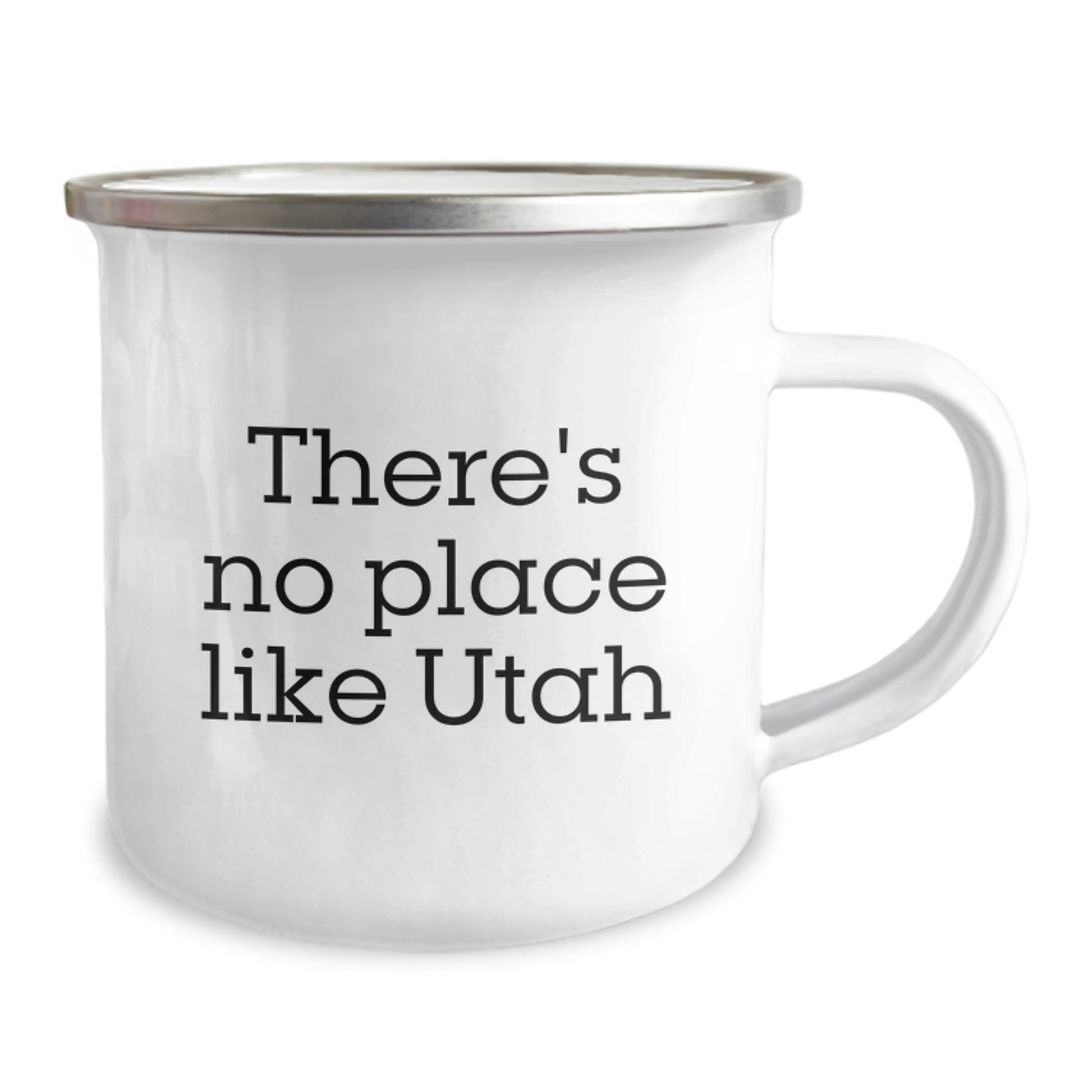 Utah Camping Mug, Funny Quote Gifts from Friends for Utah Graduation, 'There's No Place Like Utah' Printed on 12 oz Stainless Steel with Enamel Finish - Image 2