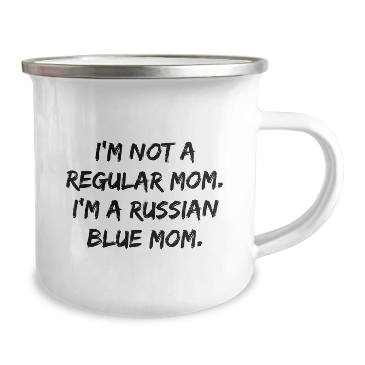 Funny Russian Blue Cat Camping Mug Gifts from Mom for Russian Blue Cat Lover - Christmas Unique - Image 2