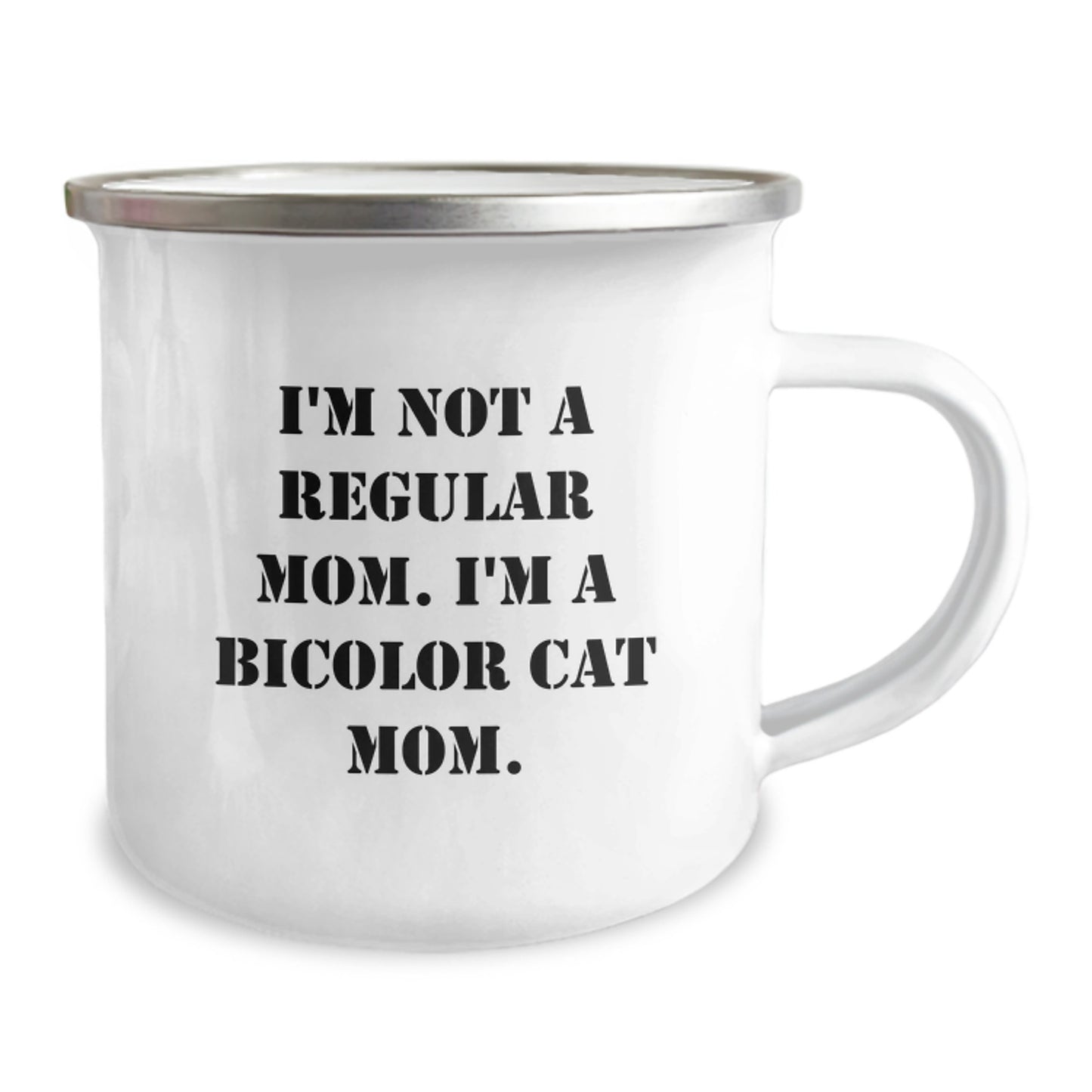 Bicolor Cat Mom Gifts from Family - Funny Camping Mug for Graduation - Image 2