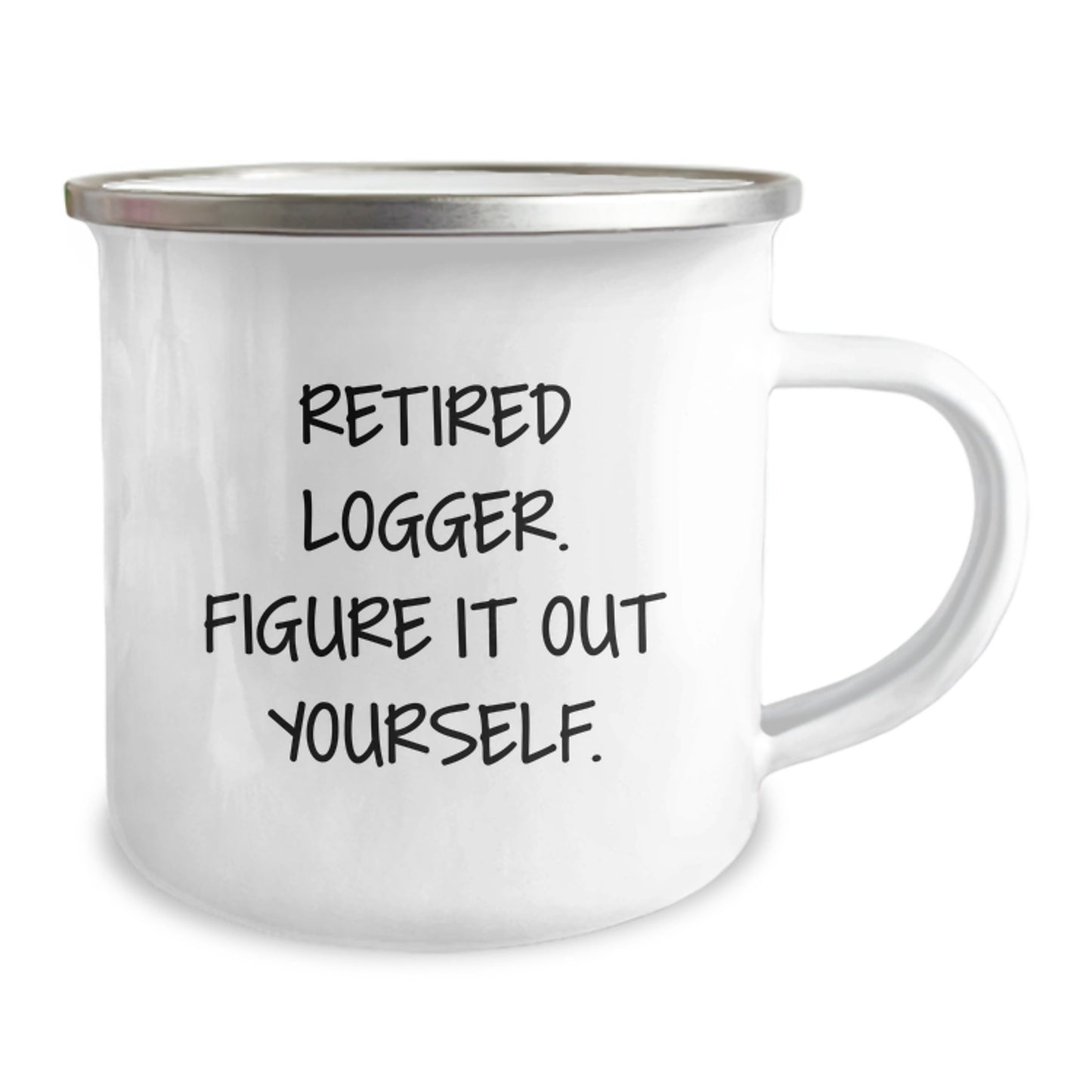 Funny Logger Gifts from Friends, Men, or Family - Retired Logger. Figure It Out Yourself. Christmas Unique Gifts for Logger Men - Image 2