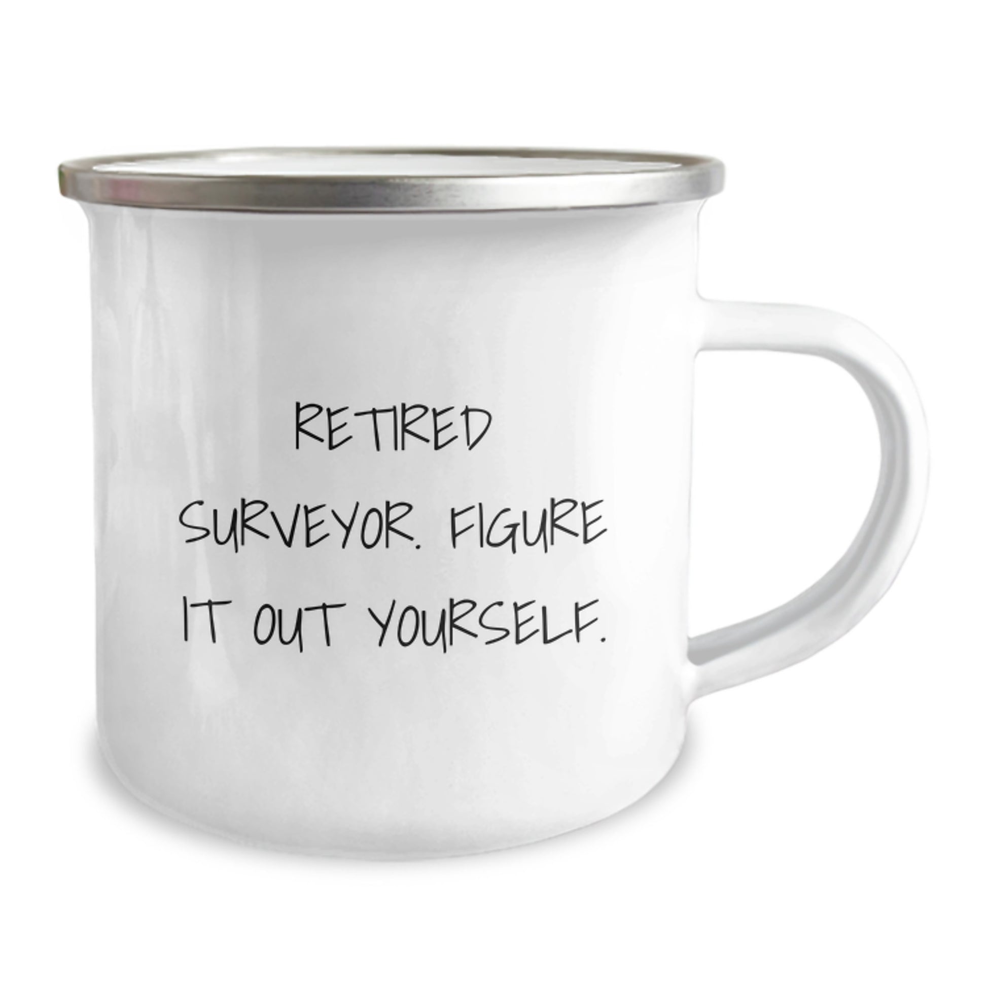 Funny Retired Surveyor Gifts for Men from Friends - Camping Mug for Surveyor Graduation - Image 2