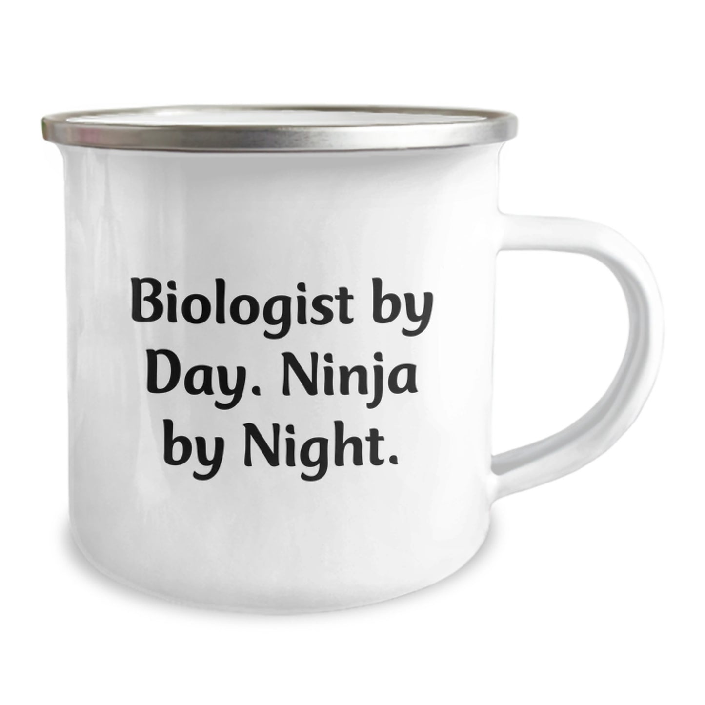 Funny Biologist Gifts by Day, Ninja by Night Camping Mug for Graduation - Gifts from Friends to Biologist - Image 2