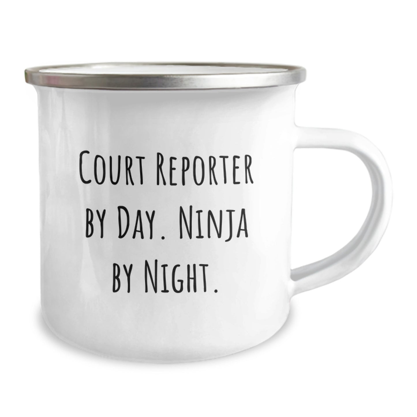 Court Reporter Gifts from Friends, Unique Graduation Mugs for Court Reporters, Camping Mug with Funny Quote 'Court Reporter By Day. Ninja By Night.' for Men or Women - Image 2