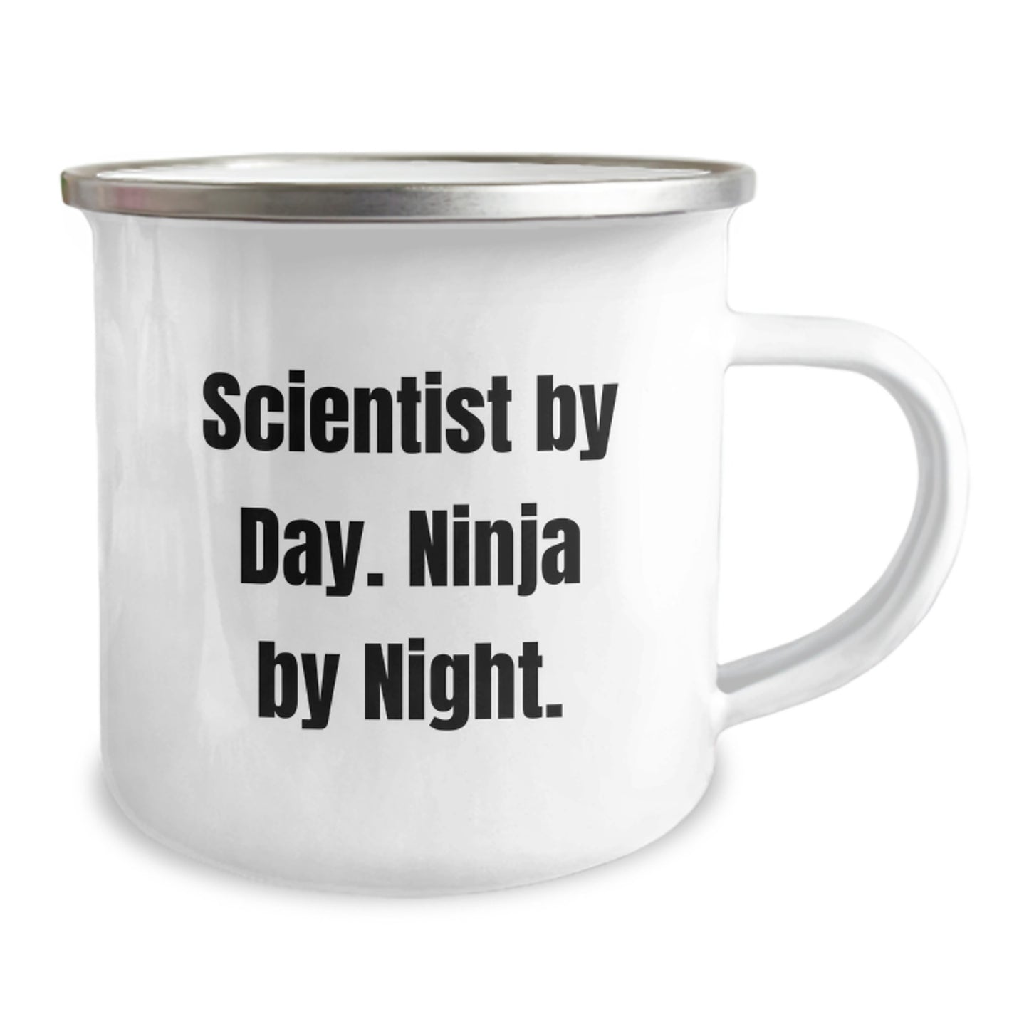 Funny Scientist Christmas Unique Gifts for Scientist Friends, Men, Family, Men Camping Mug, Scientist By Day. Ninja By Night. Quote - Image 2