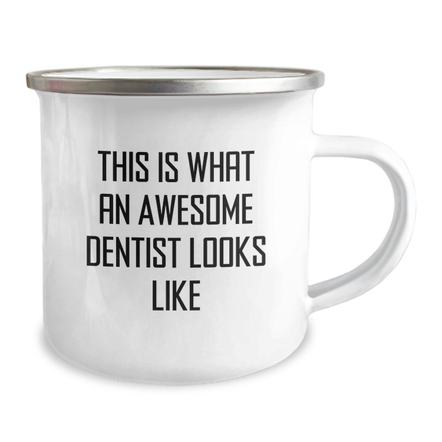 Funny Dentist Gifts for Birthday, 'This Is What An Awesome Dentist Looks Like' Camping Mug Gifts from Friends for Dentist - Image 2