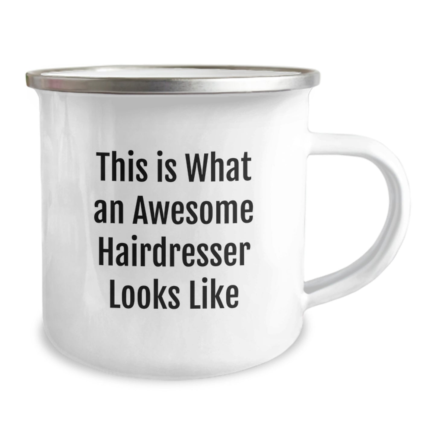 Hairdresser Christmas Unique Gift Ideas, Funny Quote 'This Is What An Awesome Hairdresser Looks Like', Camping Mug for Friends, Family, Coworkers - Image 2