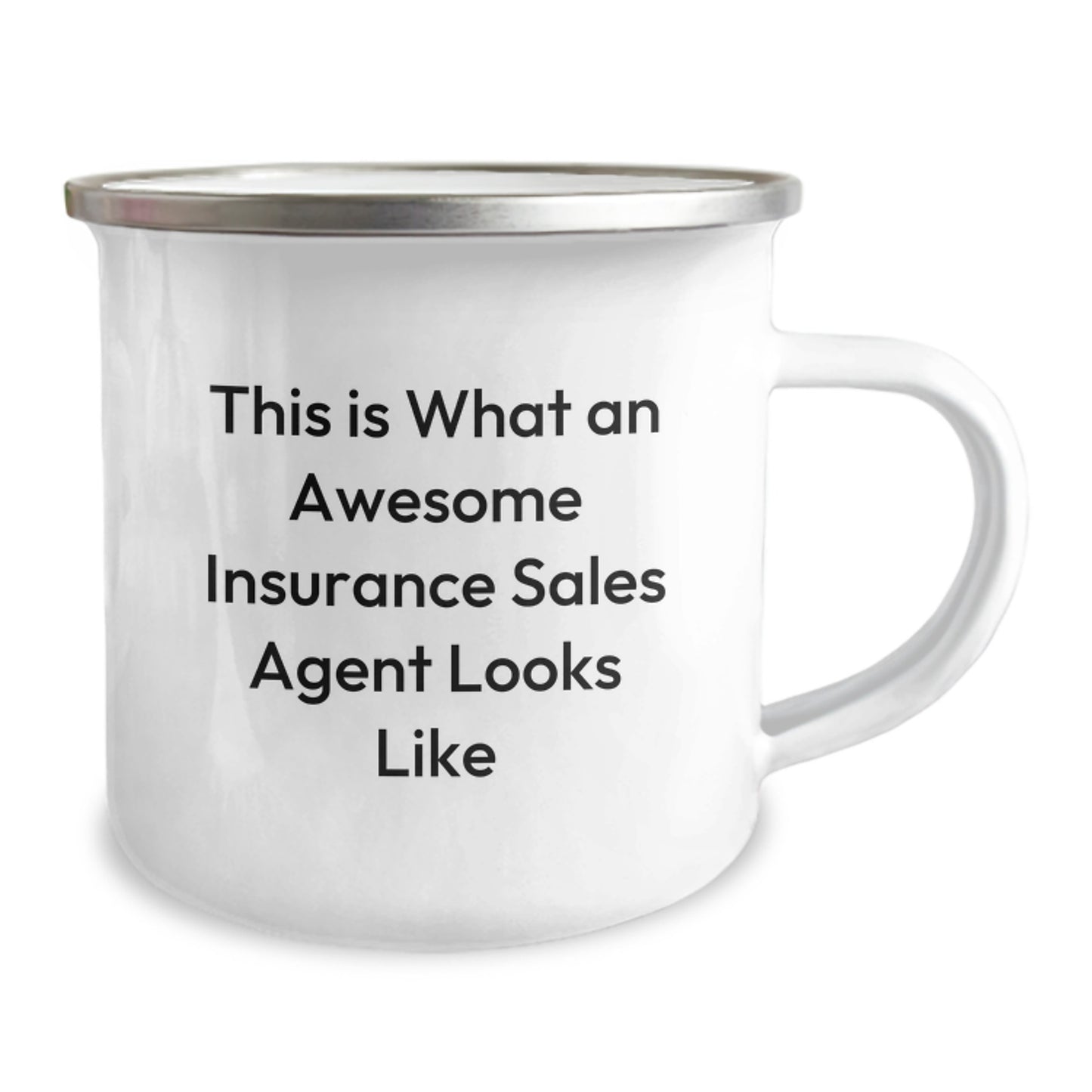 Funny Insurance Sales Agent Gifts from Friends, Christmas Unique Inspirational Mugs for Men, Camping Mug with Quote 'This Is What An Awesome Insurance Sales Agent Looks Like' - Image 2