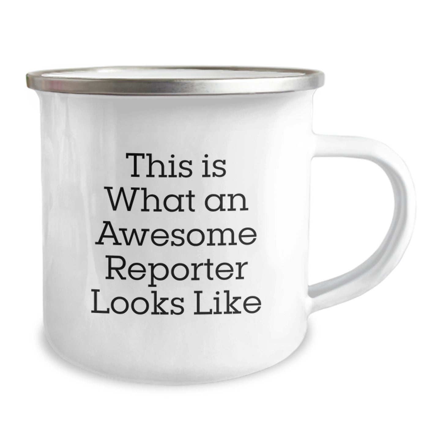 Funny Reporter Gifts: This Is What An Awesome Reporter Looks Like, Camping Mug for Birthday, Gifts from Friends and Family - Image 2