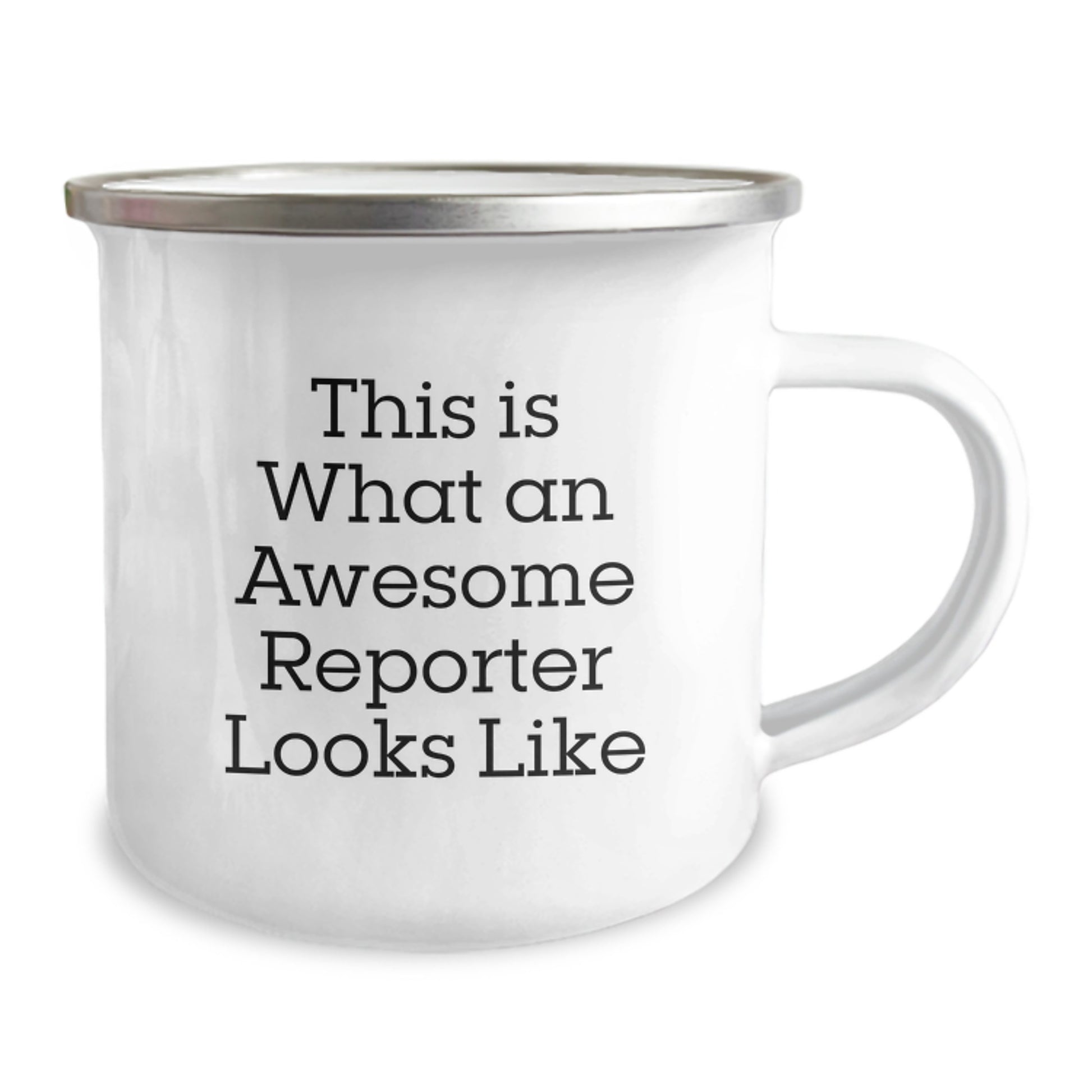 Funny Reporter Gifts: This Is What An Awesome Reporter Looks Like, Camping Mug for Birthday, Gifts from Friends and Family - Image 2