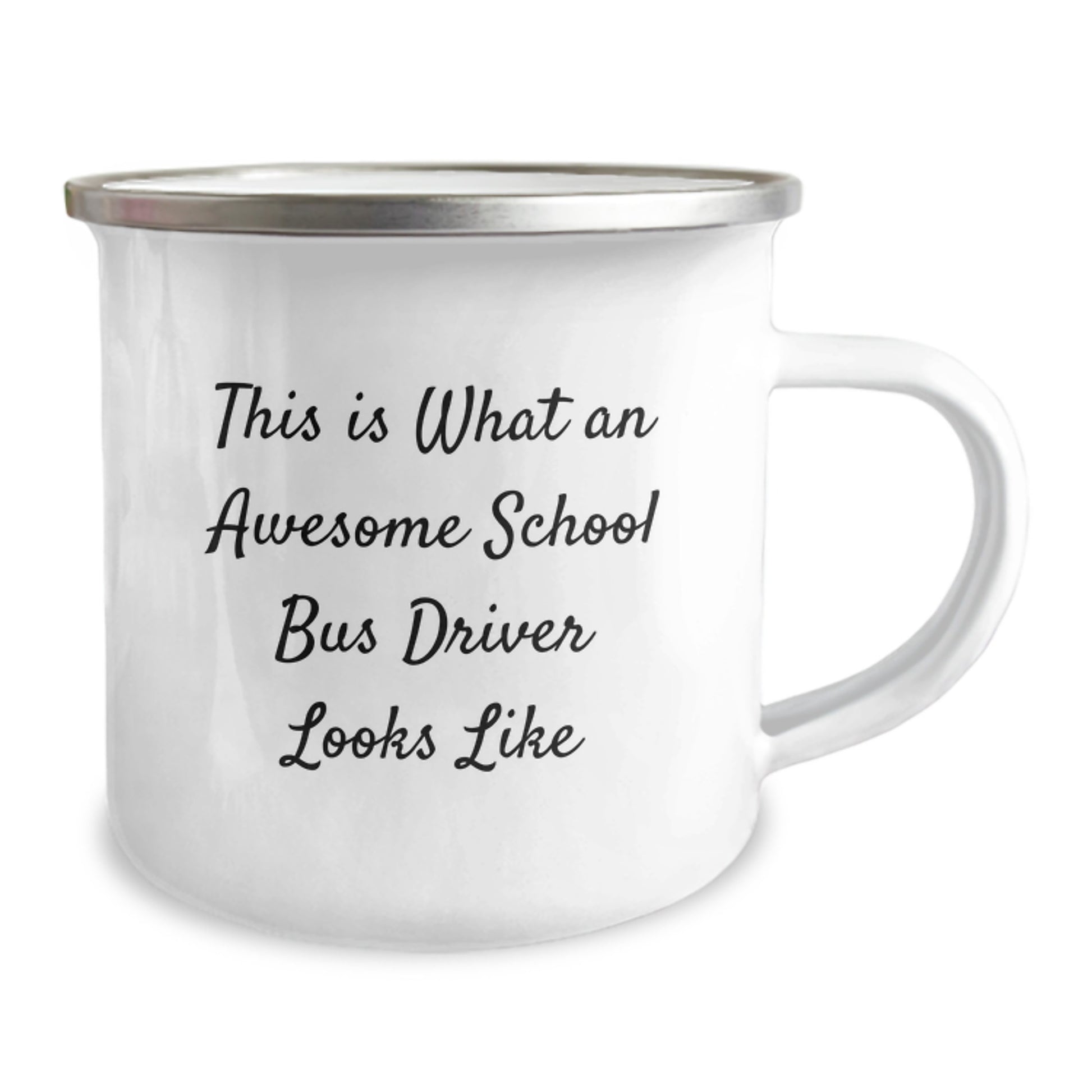 Funny School Bus Driver Gifts from Friends, Gifts for School Bus Driver on Birthday, Camping Mug with Quote 'This Is What An Awesome School Bus Driver Looks Like' - Image 2